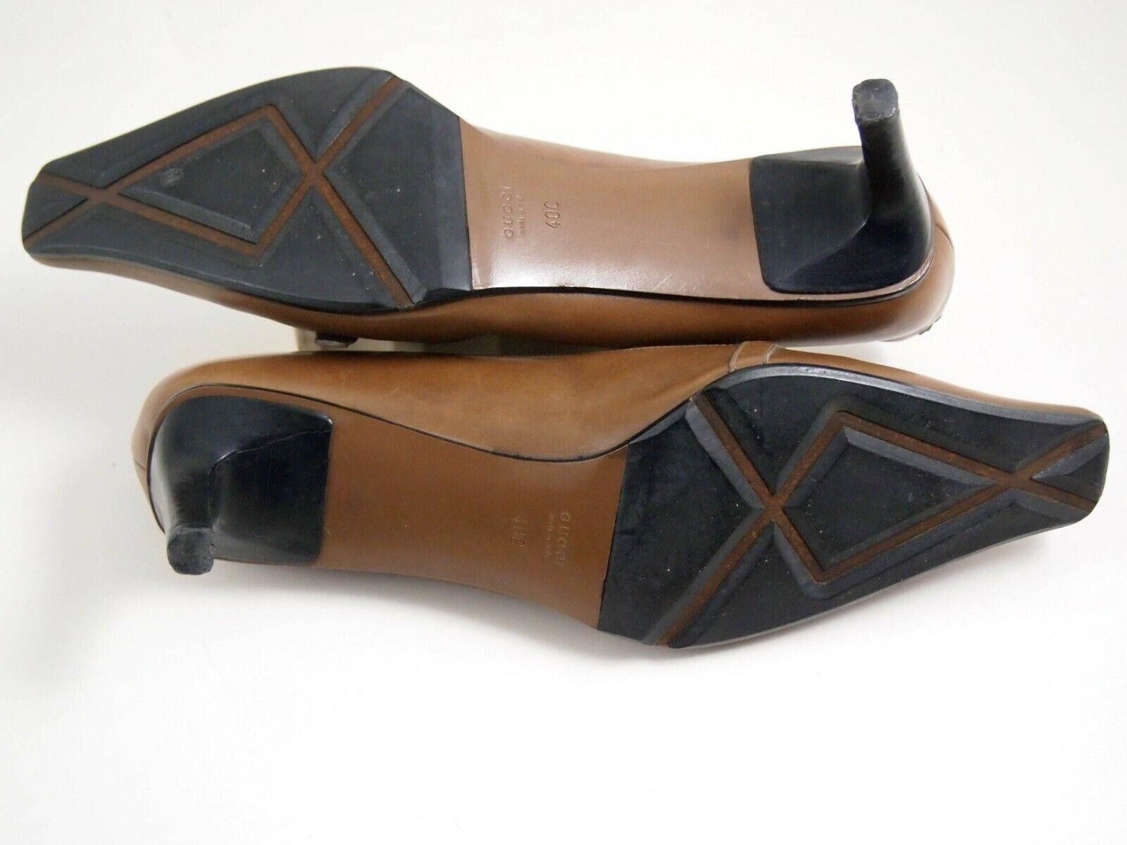 Gucci Gucci Mid Heel Pumps Brown Leather Womens US 10 C EU 40 Size US 10 / IT 40 - 6 Thumbnail