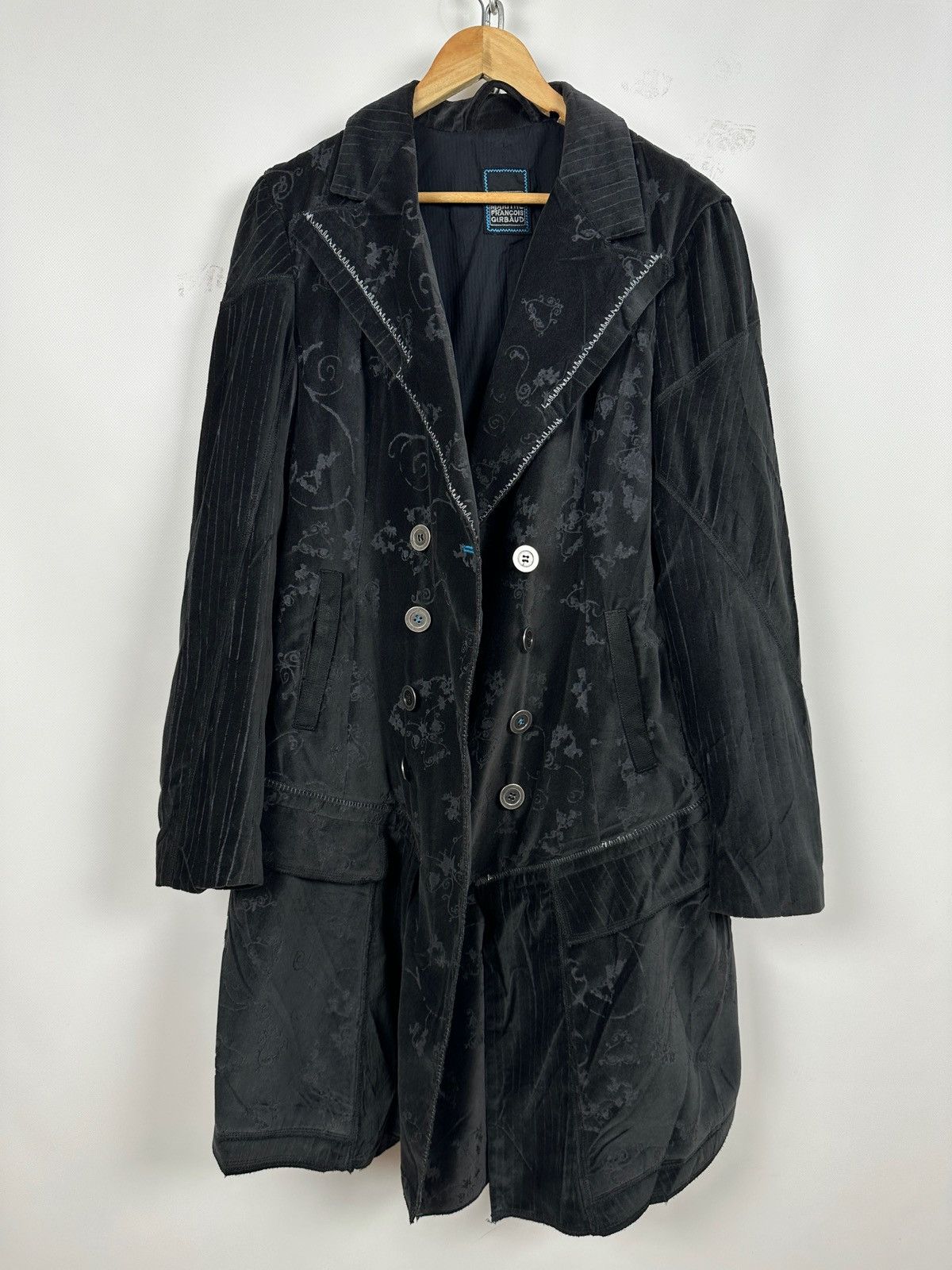 Marithe + Francois Girbaud Marithe Francois Girbaud Jacquard Double Breasted Coat Size L / US 10 / IT 46 - 4 Thumbnail