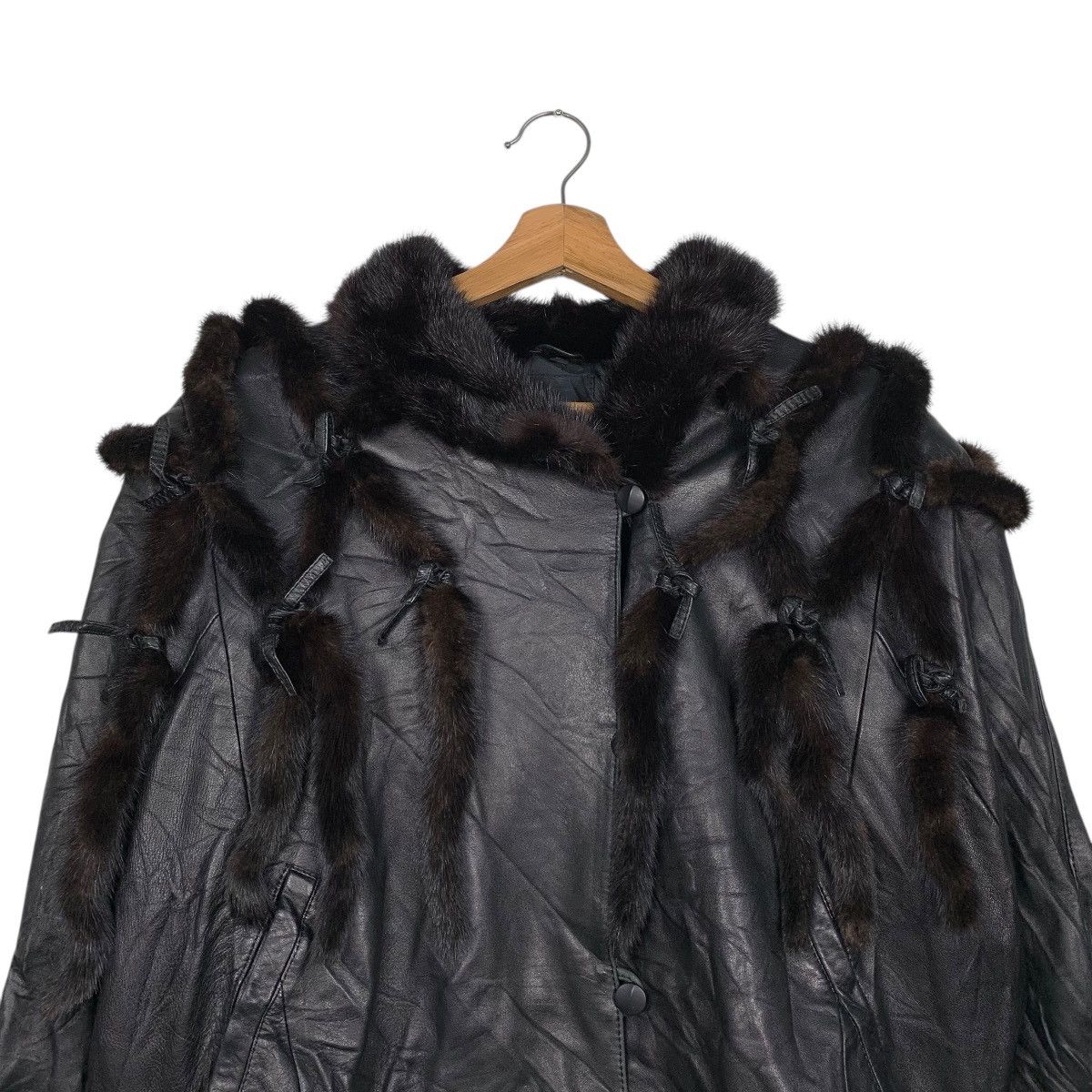 Other Biba Paris Leather Fur Jacket Size M / US 6-8 / IT 42-44 - 2 Thumbnail