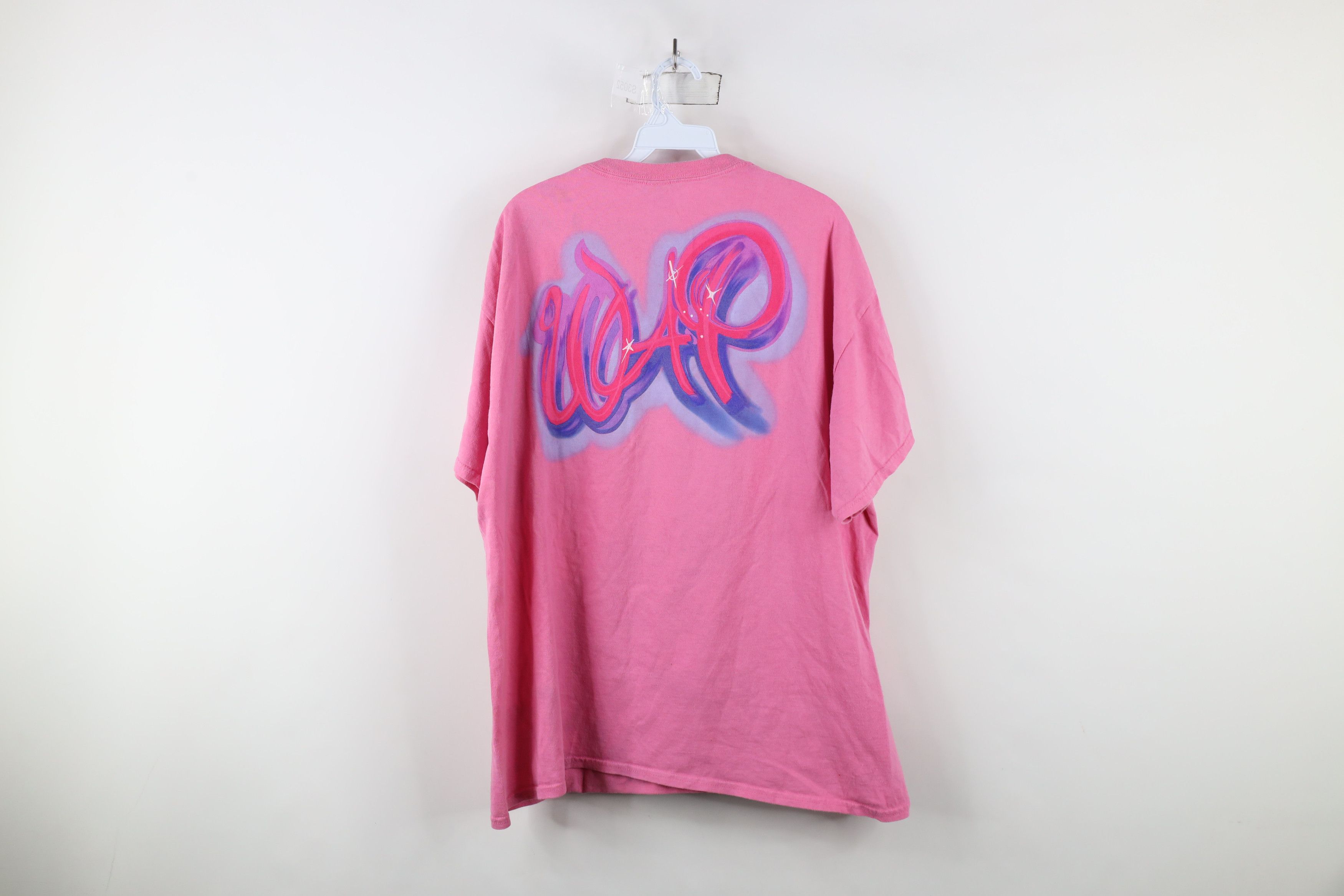 Vintage Streetwear WAP Cardi B Rap Hip Hop Short Sleeve T-Shirt Pink Size US XL / EU 56 / 4 - 13 Thumbnail