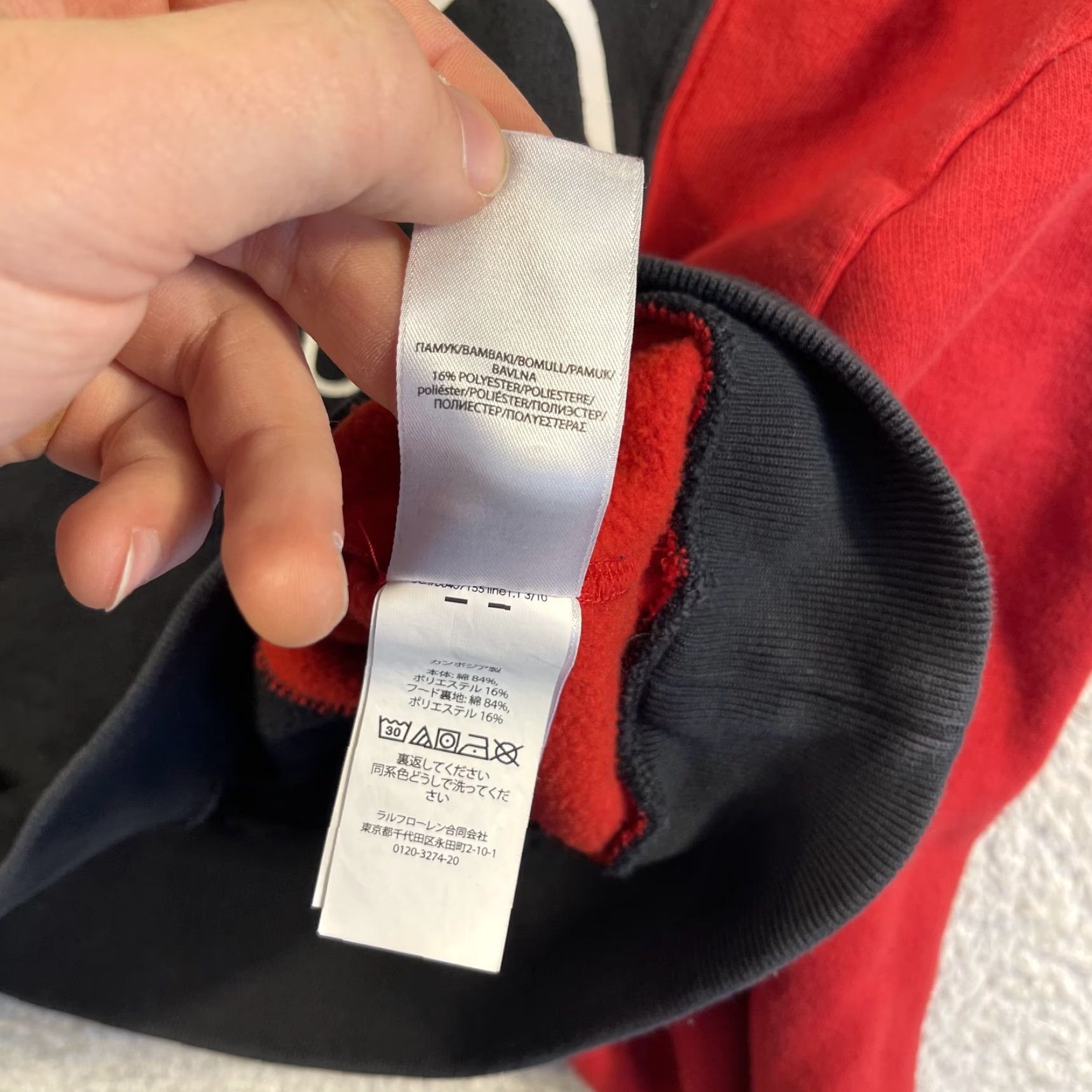 Polo Ralph Lauren **Ralph Lauren Women's Medium Red Hoodie Black Colorblock Pullover** User: **Polo Ralph Lauren Women's Medium Red Colorblock Hoodie Black Pullover** Size M / US 6-8 / IT 42-44 - 5 Thumbnail