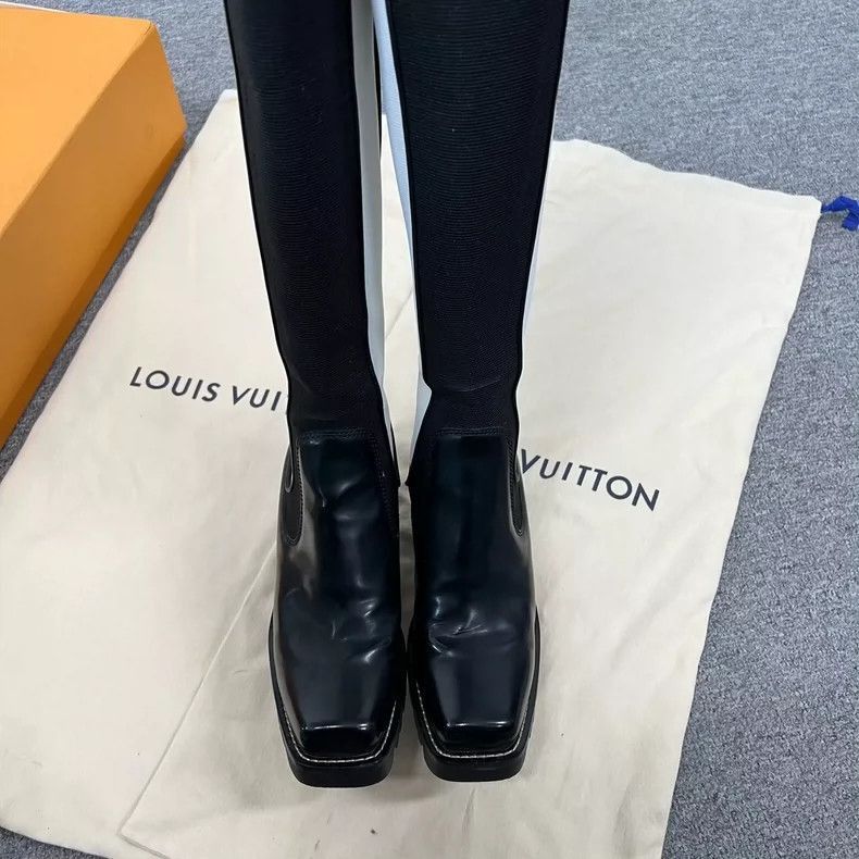 Louis Vuitton Louis Vuitton Long Boots in Black and White -2505 Size US 7.5 / EU 40-41 - 2 Thumbnail