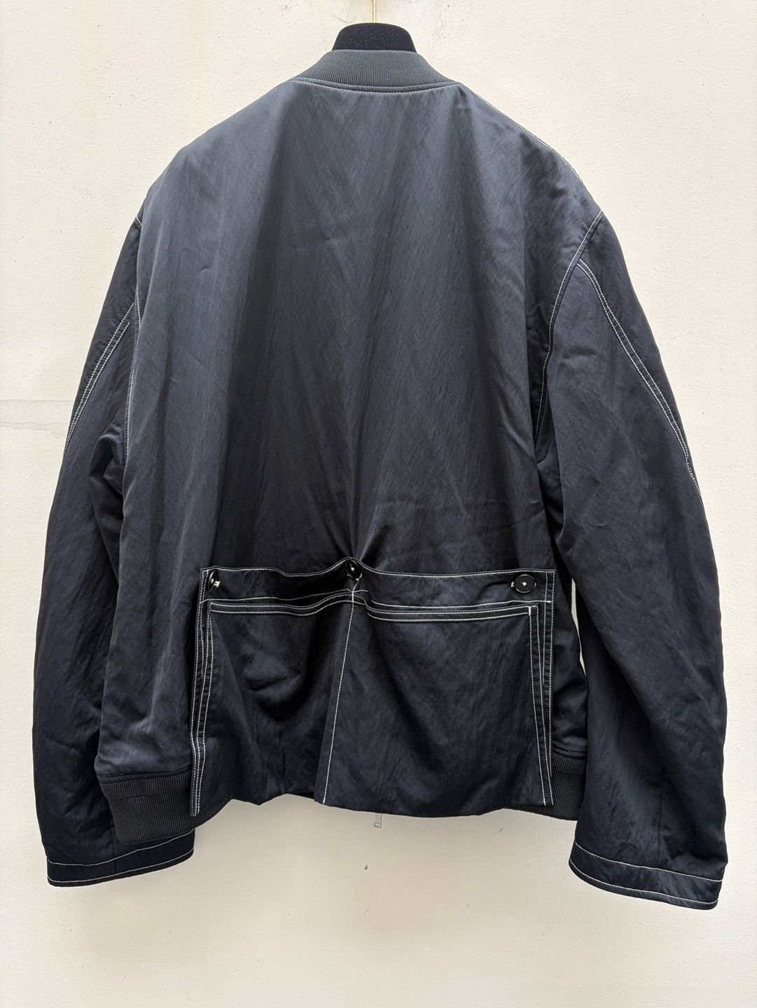 Jil Sander JIL SANDER BLACK Satin Patch Bomber jacket MA-1 Size US XL / EU 56 / 4 - 4 Thumbnail