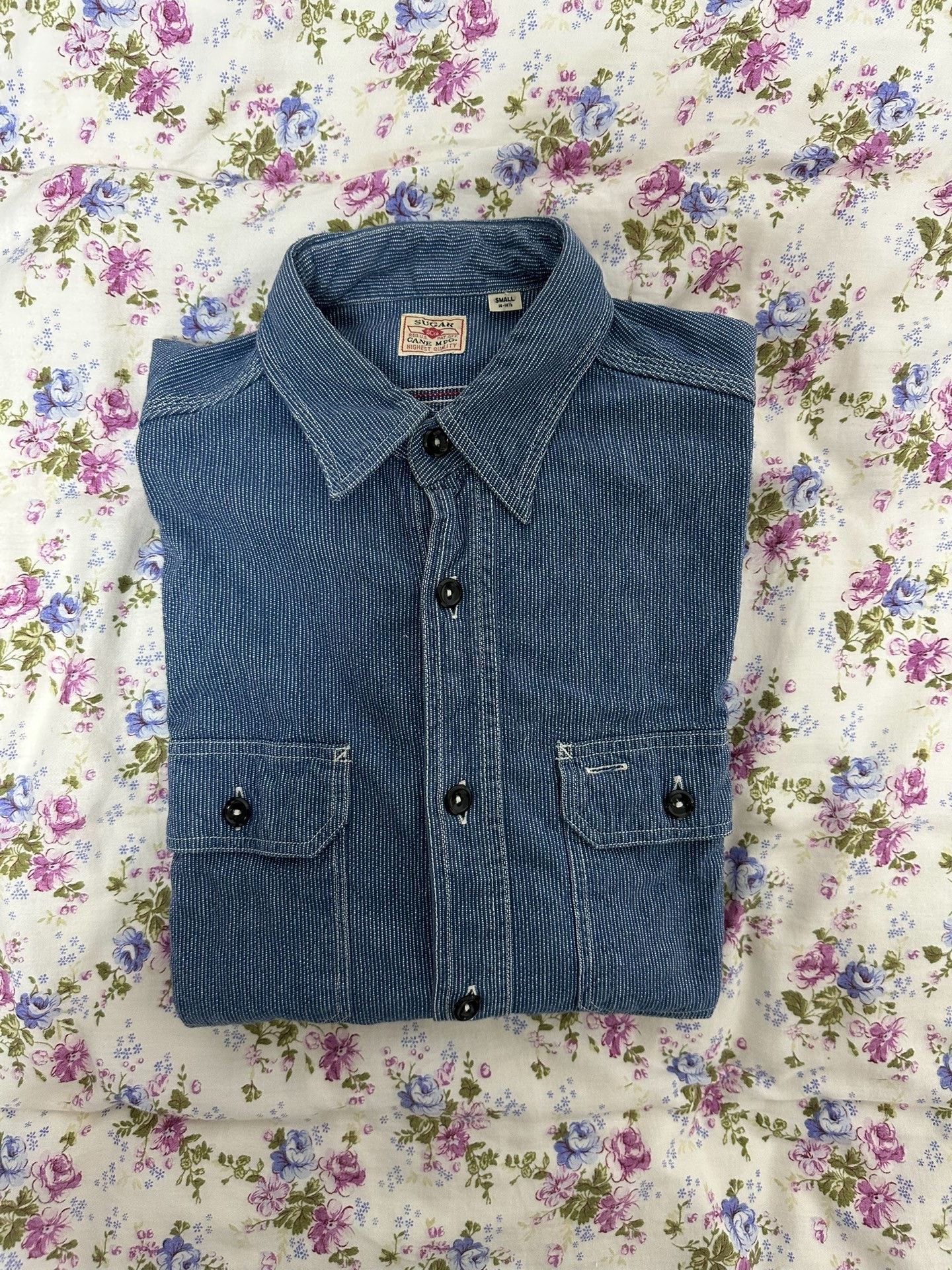 Sugar Cane Sugar Cane MFG. Pepper Salt Work Shirt Size US S / EU 44-46 / 1 - 1 Thumbnail