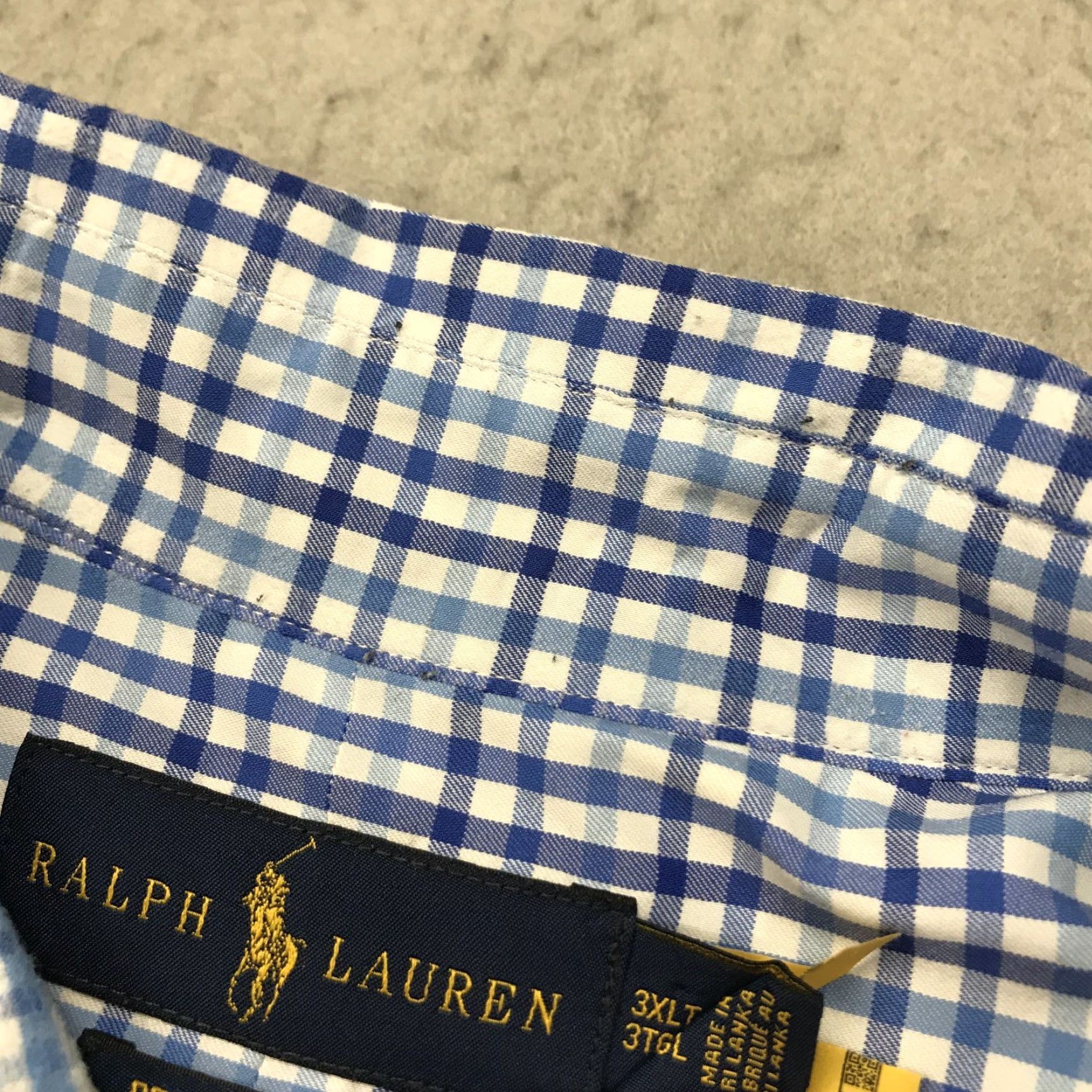 Ralph Lauren Ralph Lauren Shirt Mens 3XLT Tall Blue Check Performance Stretch Casual Button Up Shirt Size US XXL / EU 58 / 5 - 4 Thumbnail