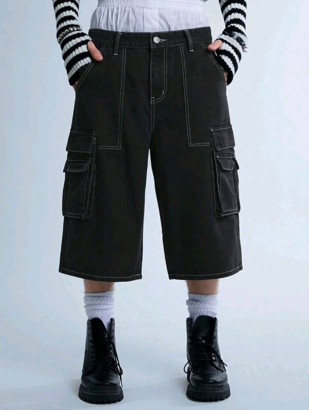 Japanese Brand × Vintage Pocket Denim Jorts Vintage Style Baggy Hip Hop Party Size US 34 / EU 50 - 3 Thumbnail
