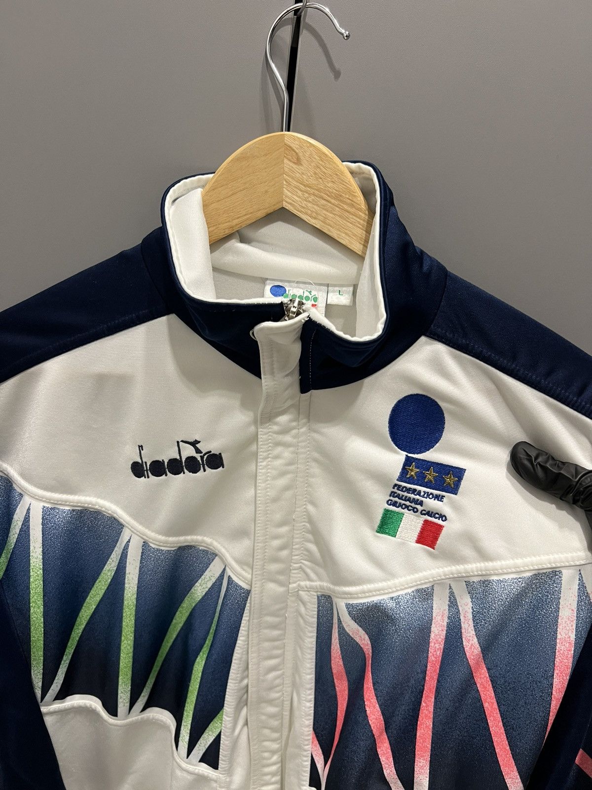 Diadora 90s 1994 Vintage Diadora Italy Team Zip Up Track Jacket Size US L / EU 52-54 / 3 - 4 Thumbnail