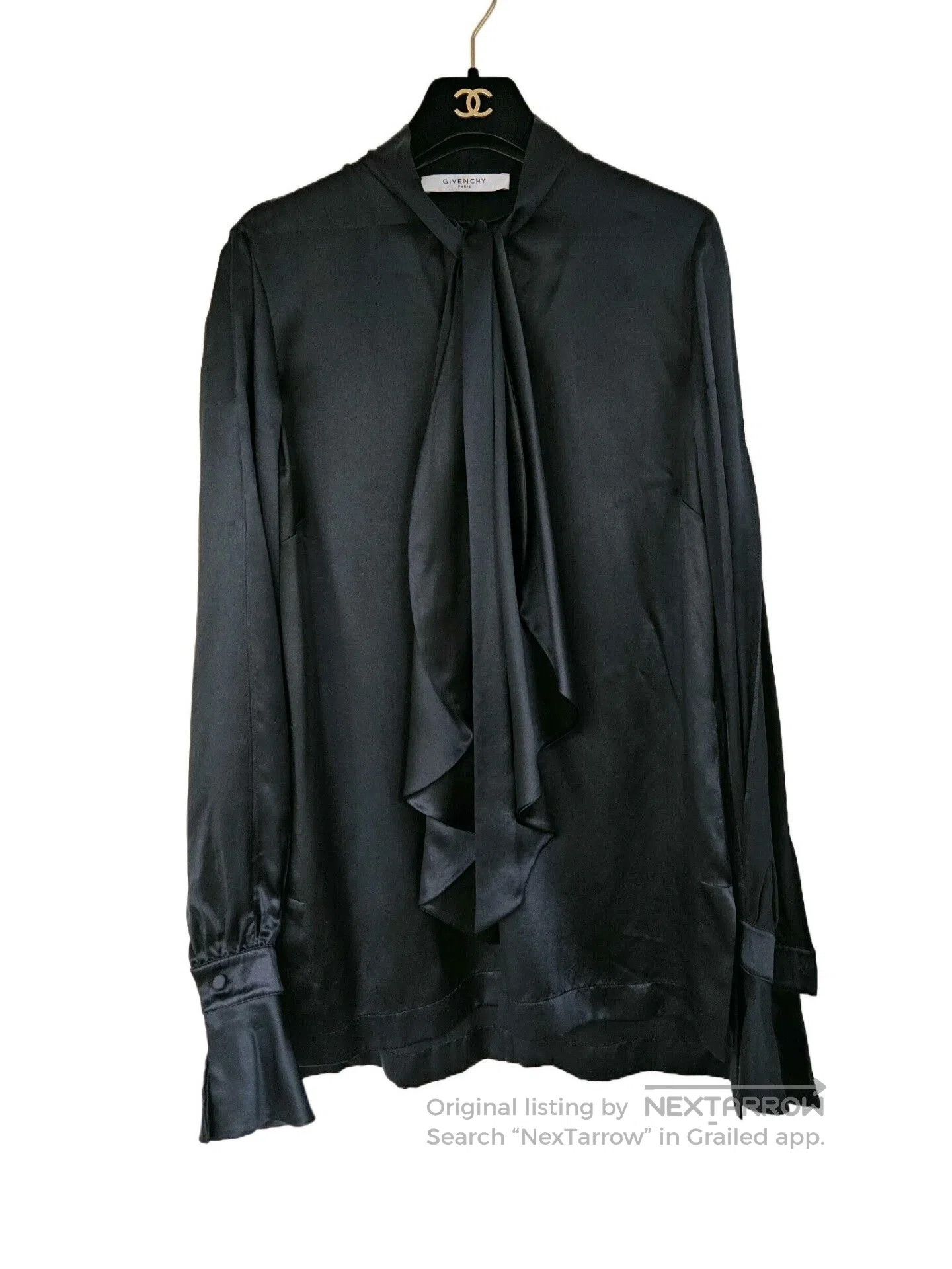 Givenchy Givenchy Silk Satin Bow Blouse. Size US M / EU 48-50 / 2 - 2 Thumbnail