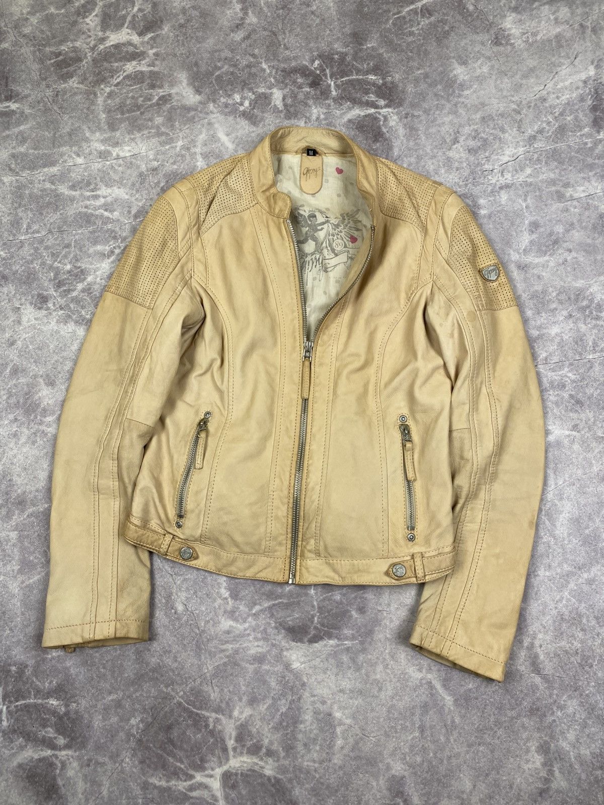 Hysteric Glamour Gipsy Avantgarde Style Washed Faded Y2K Leather Jacket Sz:M Size M / US 6-8 / IT 42-44 - 1 Thumbnail