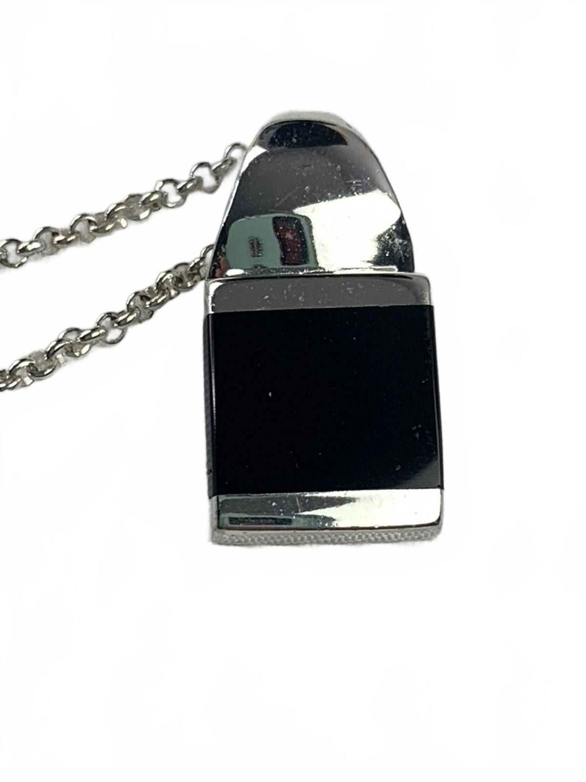 Other Sterling Silver and Onyx Geometric Chain Necklace & Pendant Size ONE SIZE - 1 Thumbnail