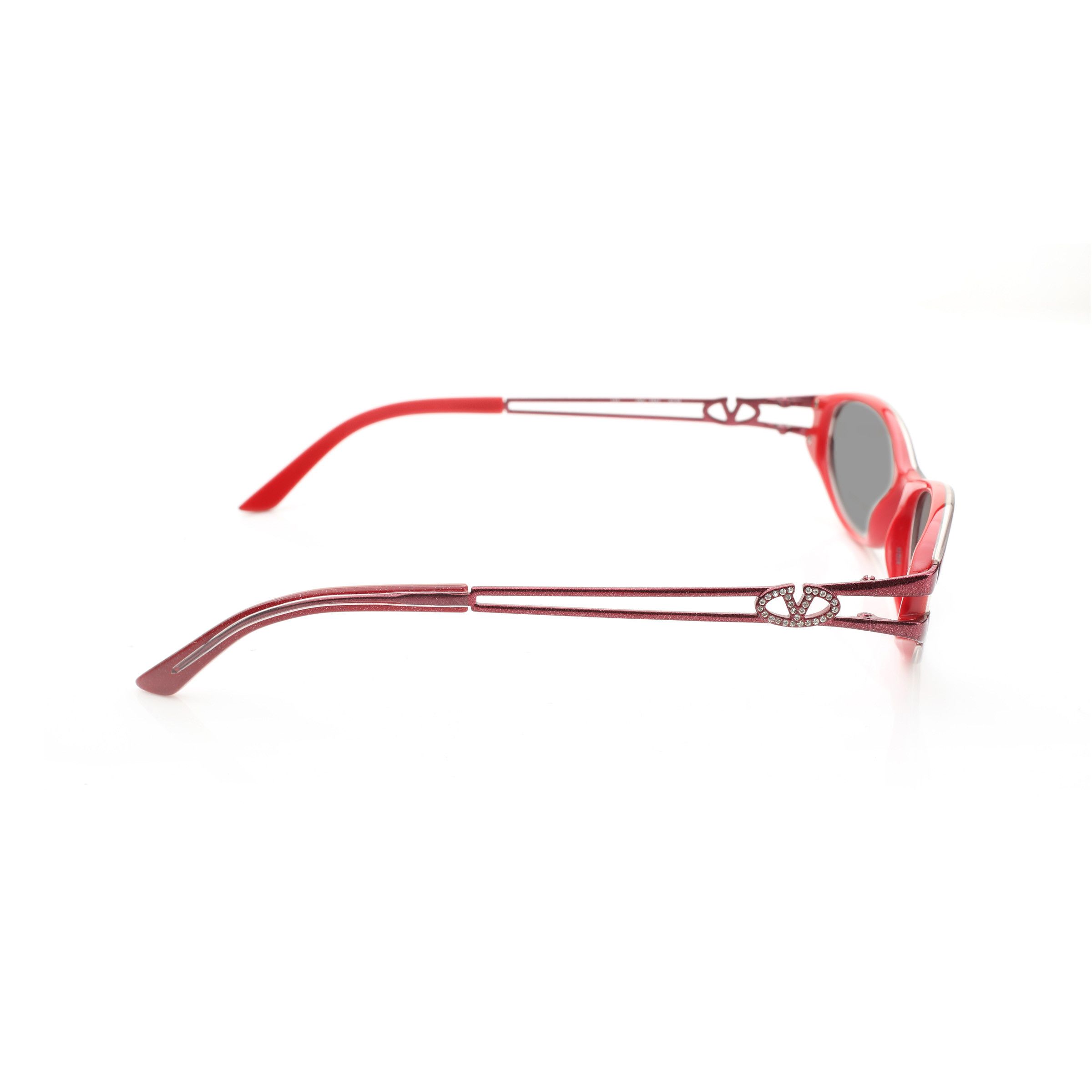 Valentino Valentino '00s Red Plastic Glitter Signature Sunglasses Size ONE SIZE - 2 Thumbnail