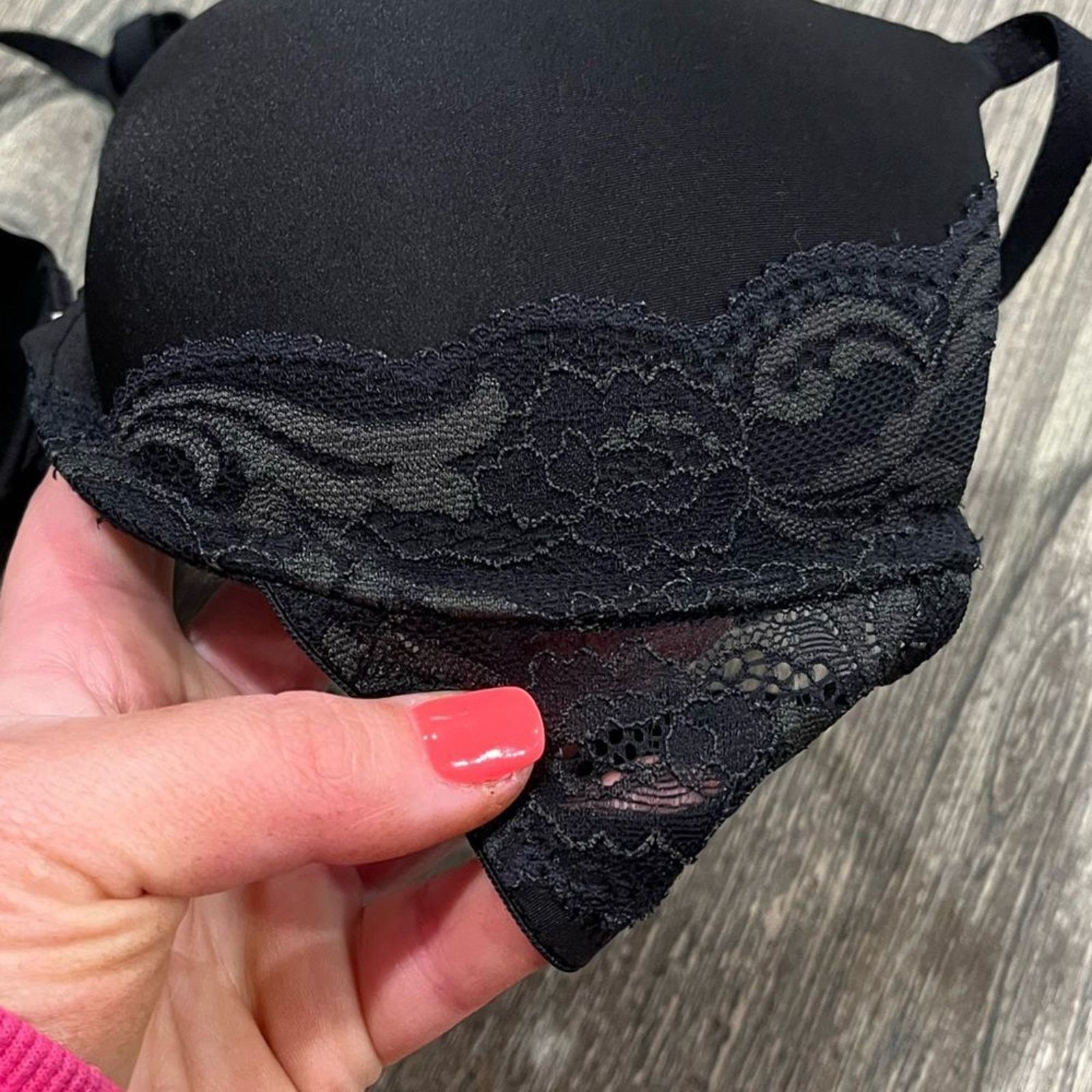 Vintage Gilligan & O'Malley Push-Up Bra Strap Black Size 34B Size ONE SIZE - 7 Thumbnail