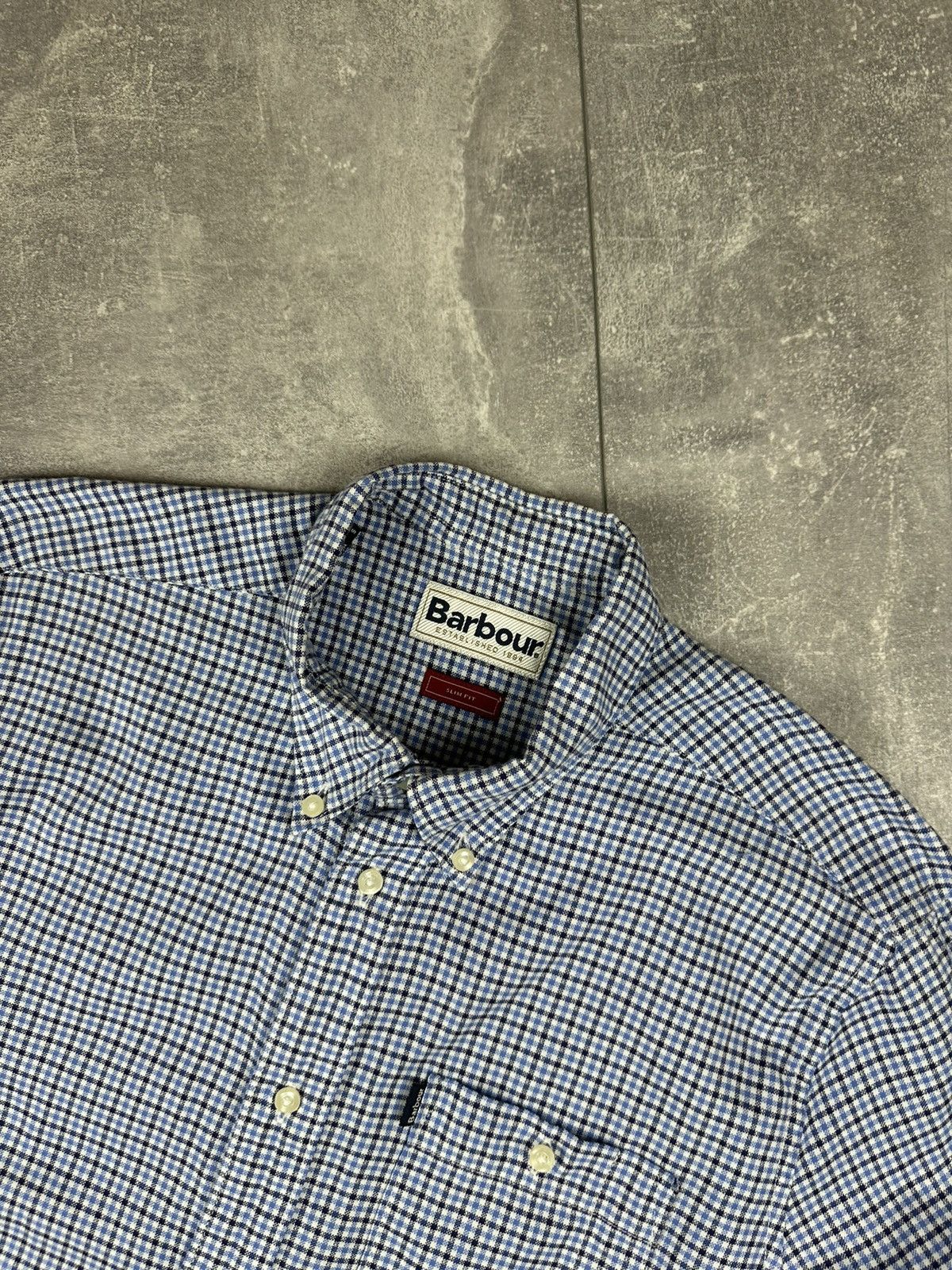 Barbour Barbour Checked Blue/White Shirts Button Up Small Tab Logo Size US M / EU 48-50 / 2 - 3 Thumbnail