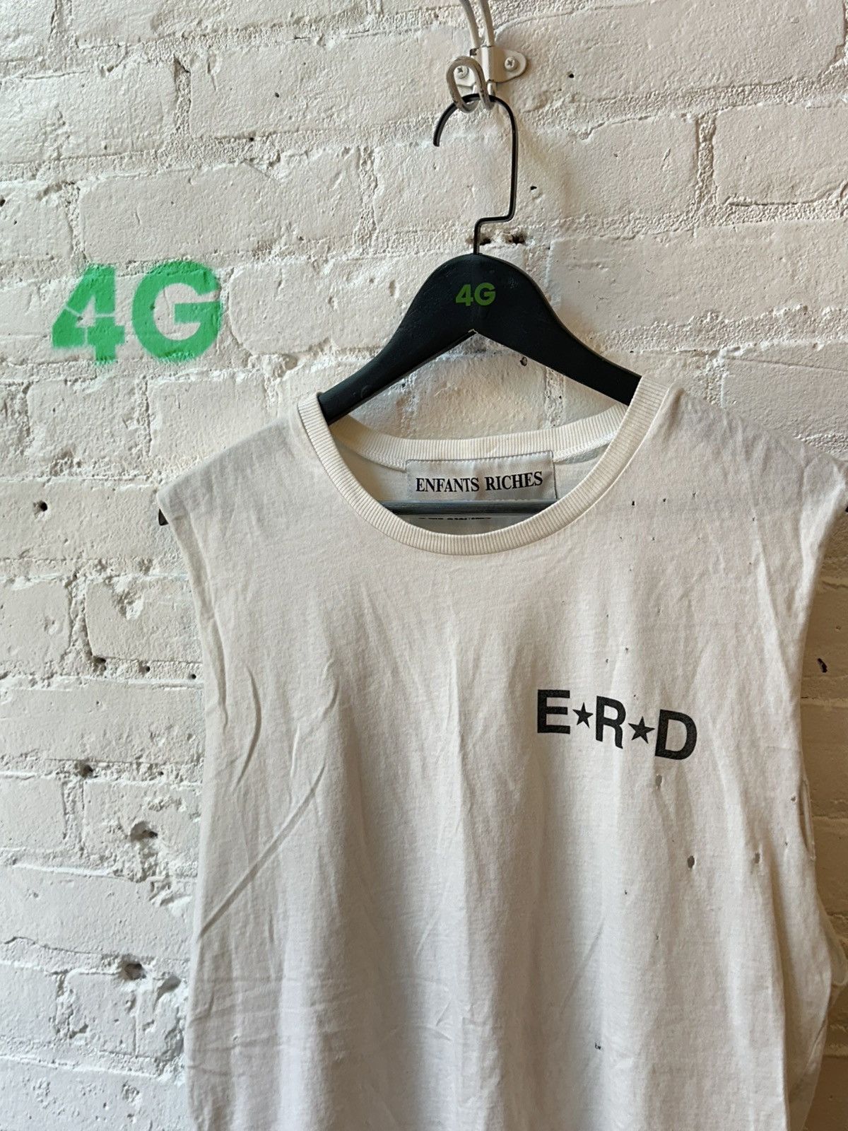 Enfants Riches Deprimes ERD THRASHED SLEEVLESS JESUS JUDGE SZ S Size US S / EU 44-46 / 1 - 2 Thumbnail