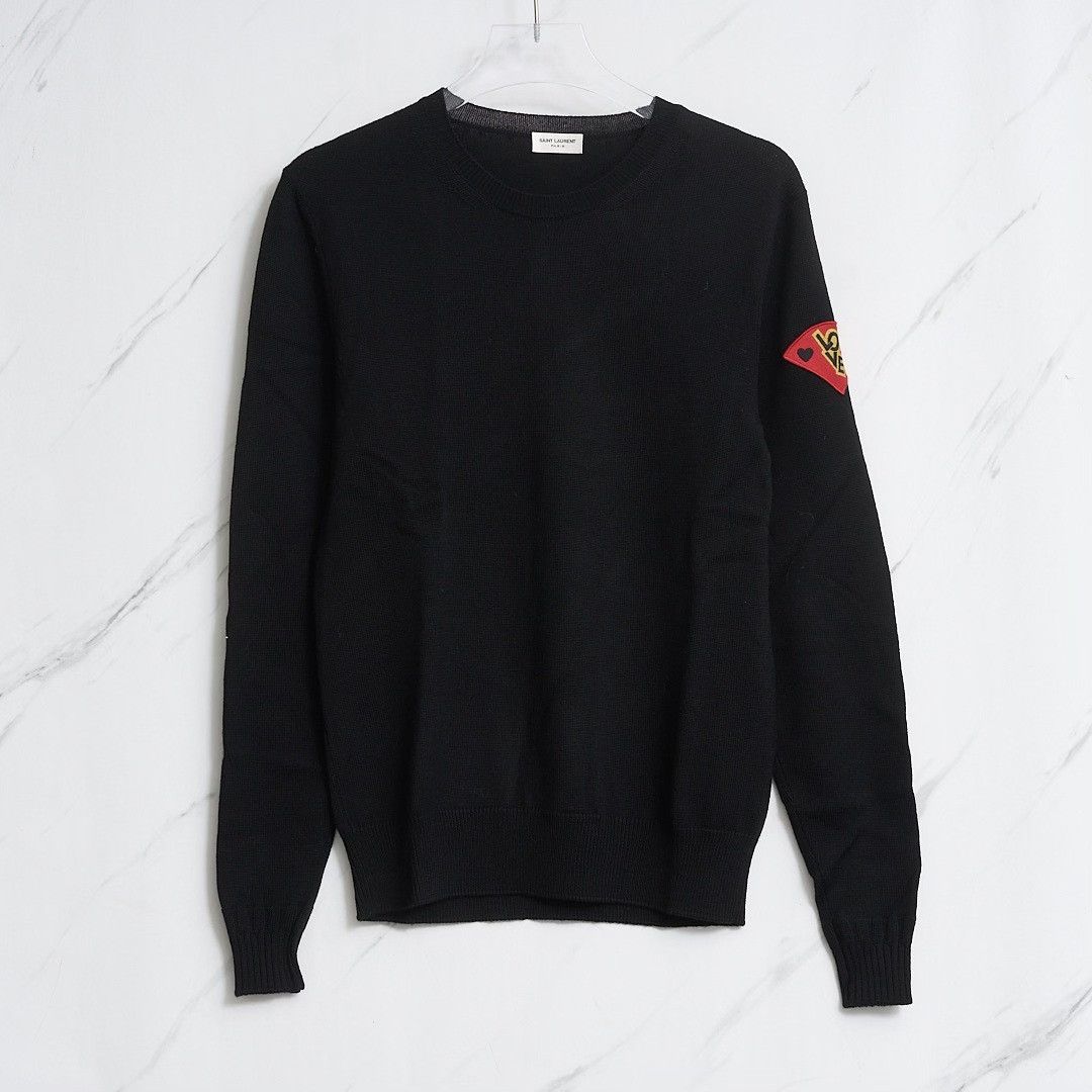 Saint Laurent Paris Saint Laurent Men's Logo Knit Sweater Size US S / EU 44-46 / 1 - 1 Thumbnail