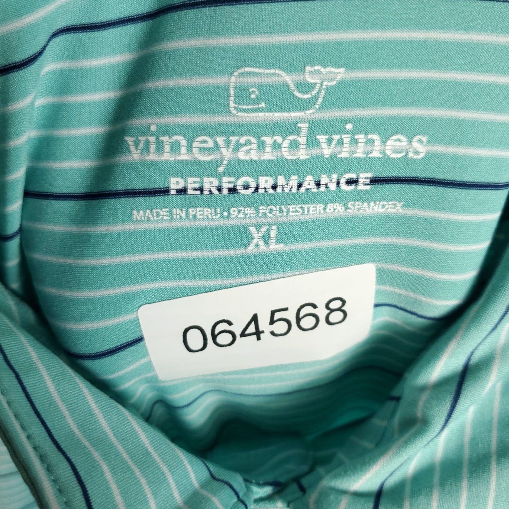 Vineyard Vines VINEYARD VINES Polo Shirt Mens XL Turquoise Striped Fort Lauderdale Golf Size US XL / EU 56 / 4 - 7 Thumbnail