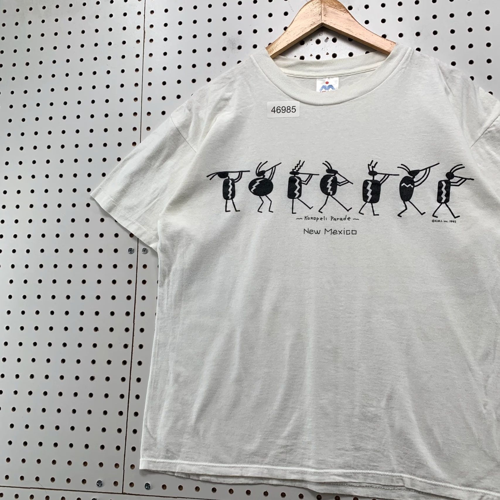 Vintage VINTAGE Kokopelli Parade New Mexico T Shirt Mens Large White Single Stitch 90s Size US L / EU 52-54 / 3 - 4 Thumbnail