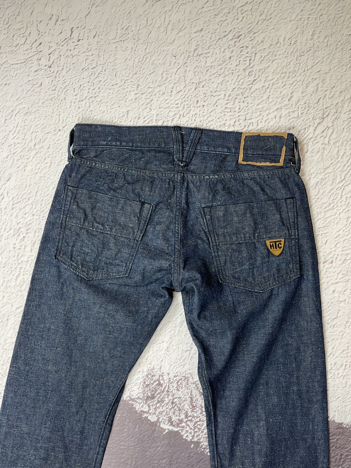 Handmade HTC Hollywood Trading Company cotton hemp selvedge denim Size US 31 - 16 Thumbnail