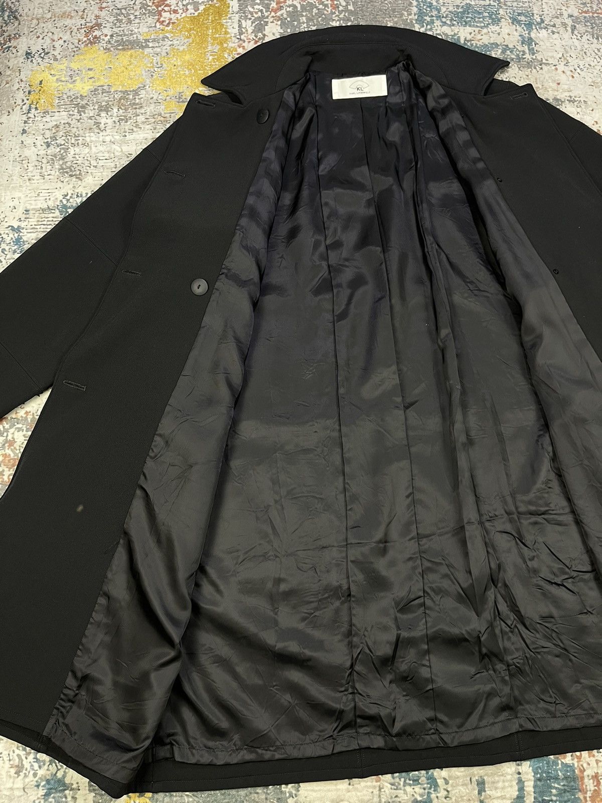 Karl Lagerfeld Karl Lagerfield Assymetrical Breast Bonded Long Coats Size S / US 4 / IT 40 - 9 Thumbnail