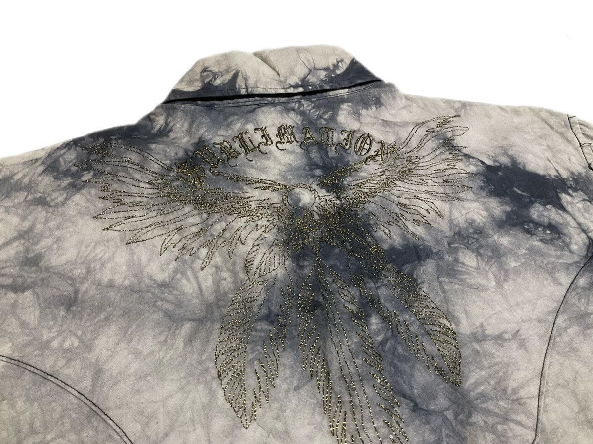 14th Addiction × If Six Was Nine × Japanese Brand 🔥Sick Y2K In The Attic Homme Shirt Acid Phoenix Embroidered Size US M / EU 48-50 / 2 - 6 Thumbnail