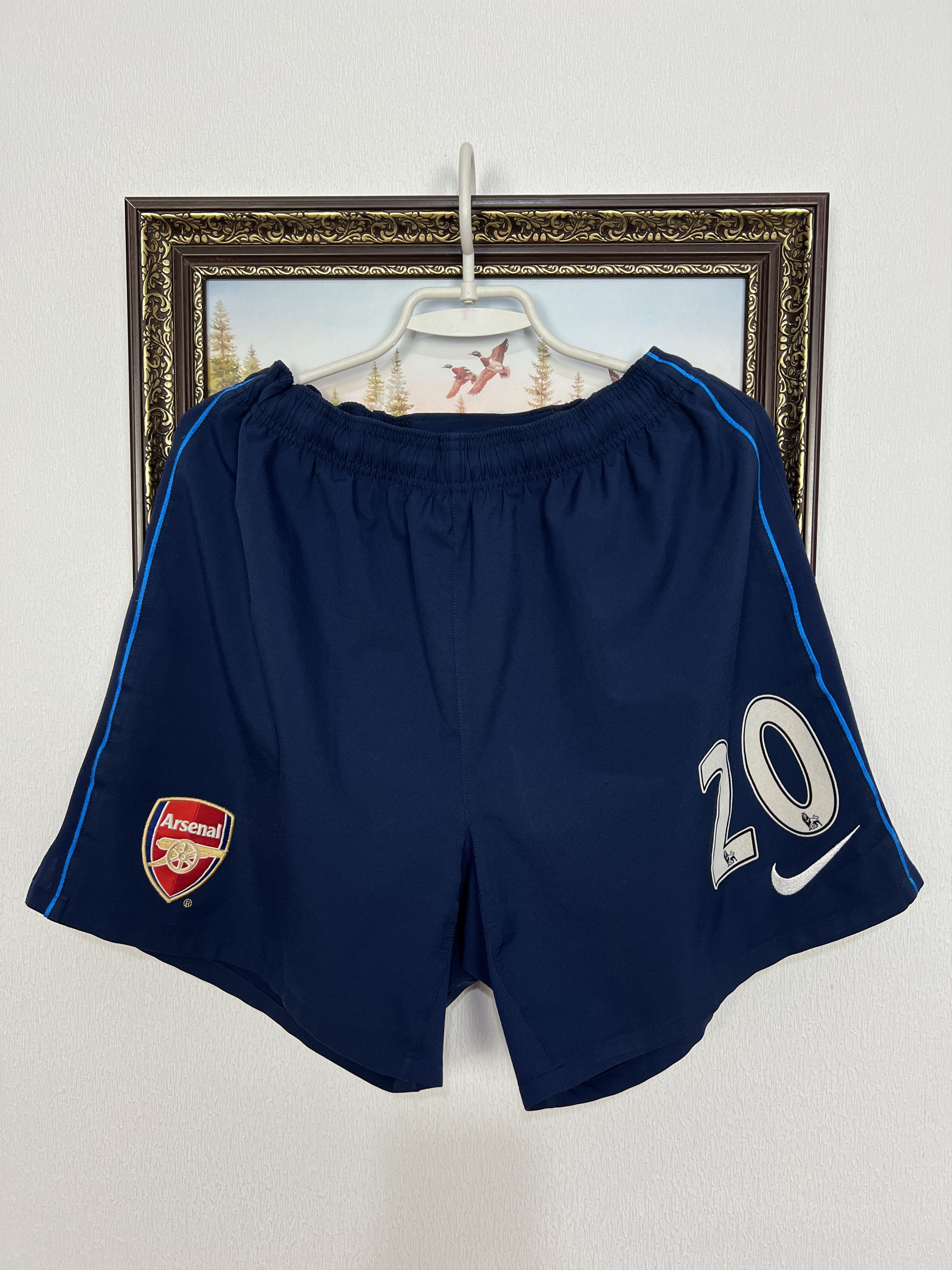 Vintage Arsenal Football Shorts #20 Djourou Player Issue