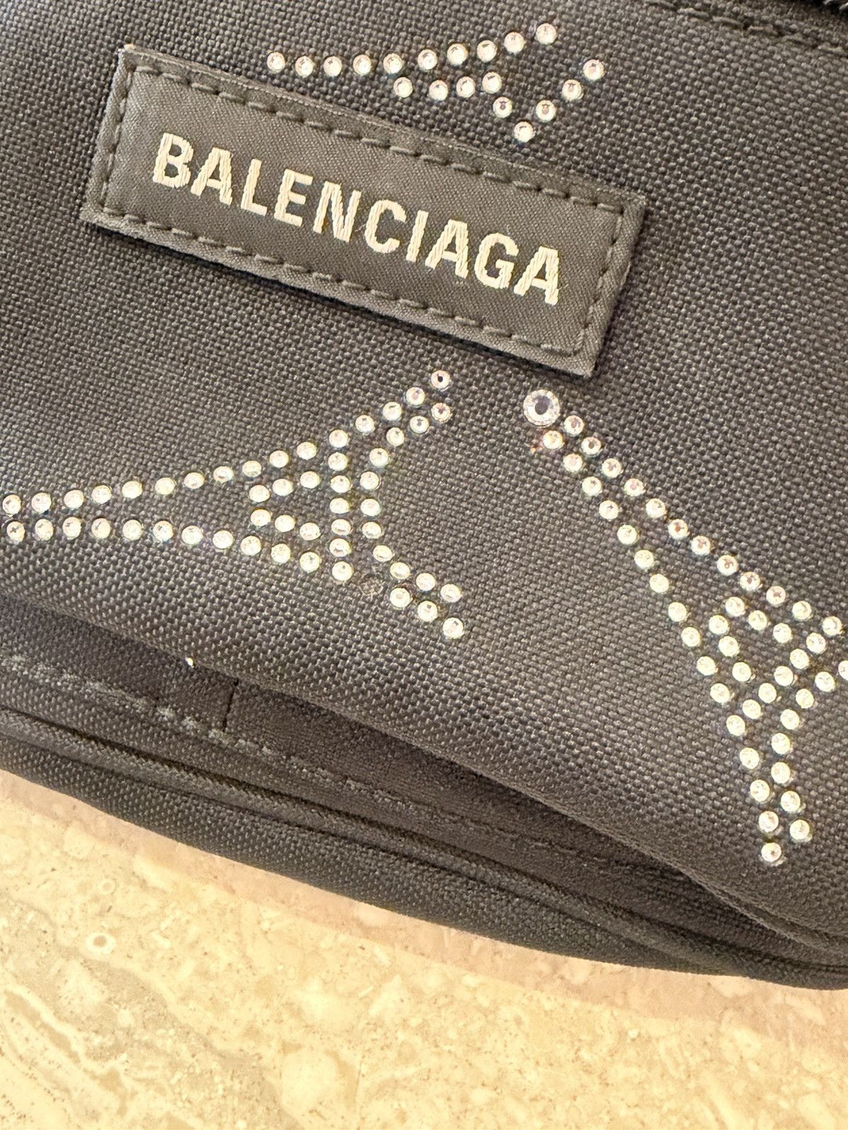 Balenciaga BALENCIAGA BLACK NYLON CRYSTAL EIFFEL TOWER FANNY PACK Size ONE SIZE - 16 Thumbnail