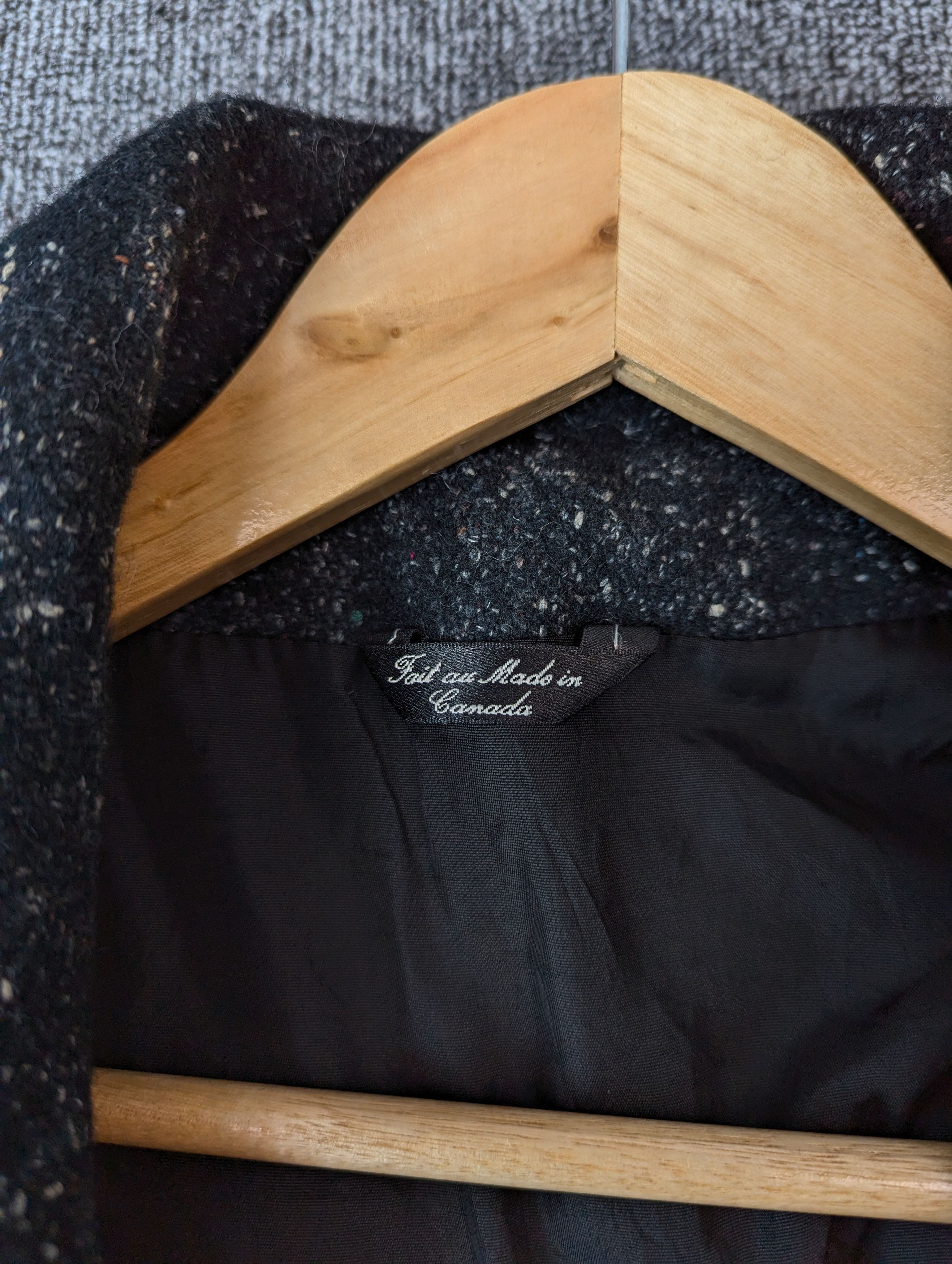 Designer × Vintage Vintage 80s ADA Paris Leather And Tweed Wool Coat Jacket Size US L / EU 52-54 / 3 - 10 Thumbnail