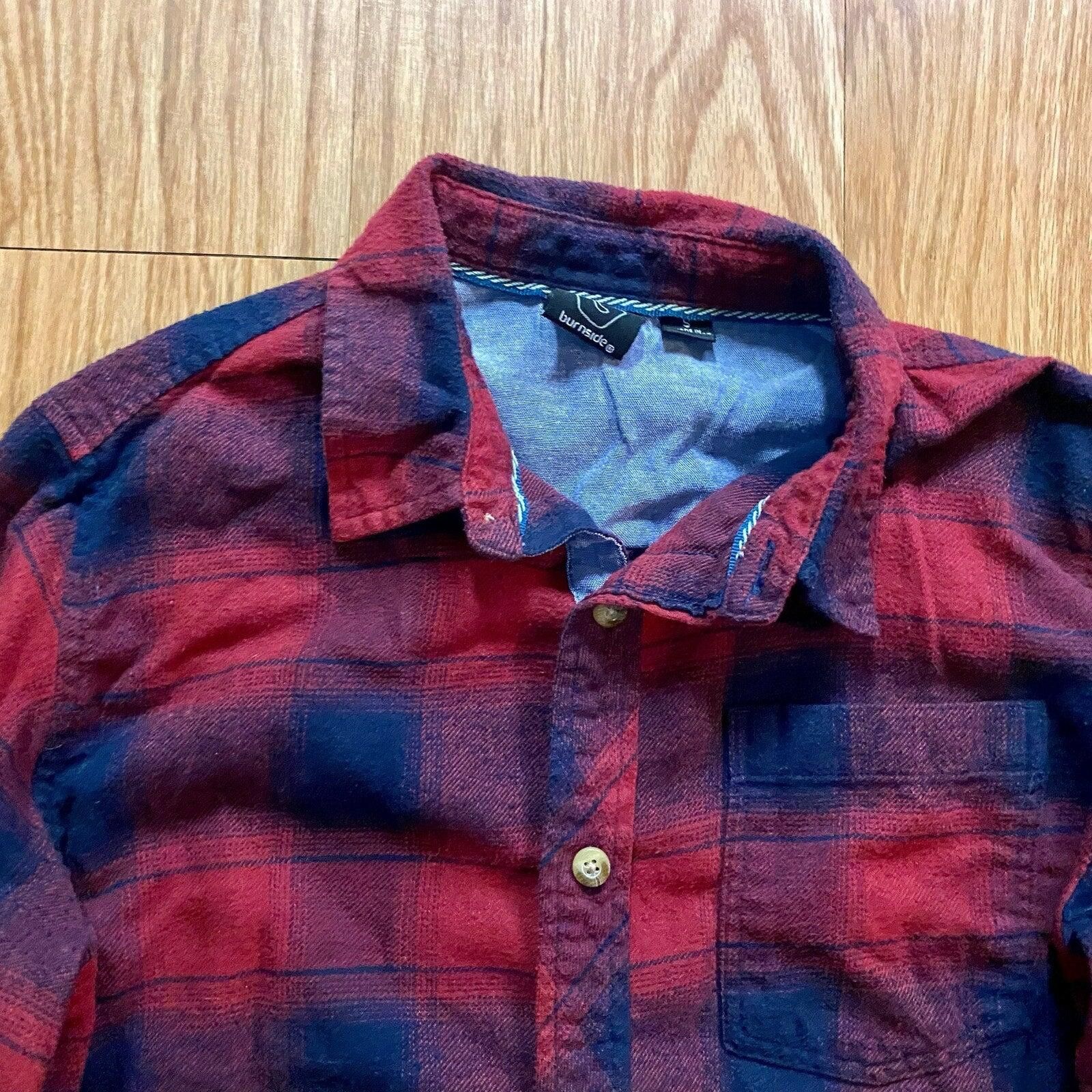 Burnside Burnside Red Blue Plaid Flannel Shirt Mens Small Womens M Size US S / EU 44-46 / 1 - 3 Thumbnail