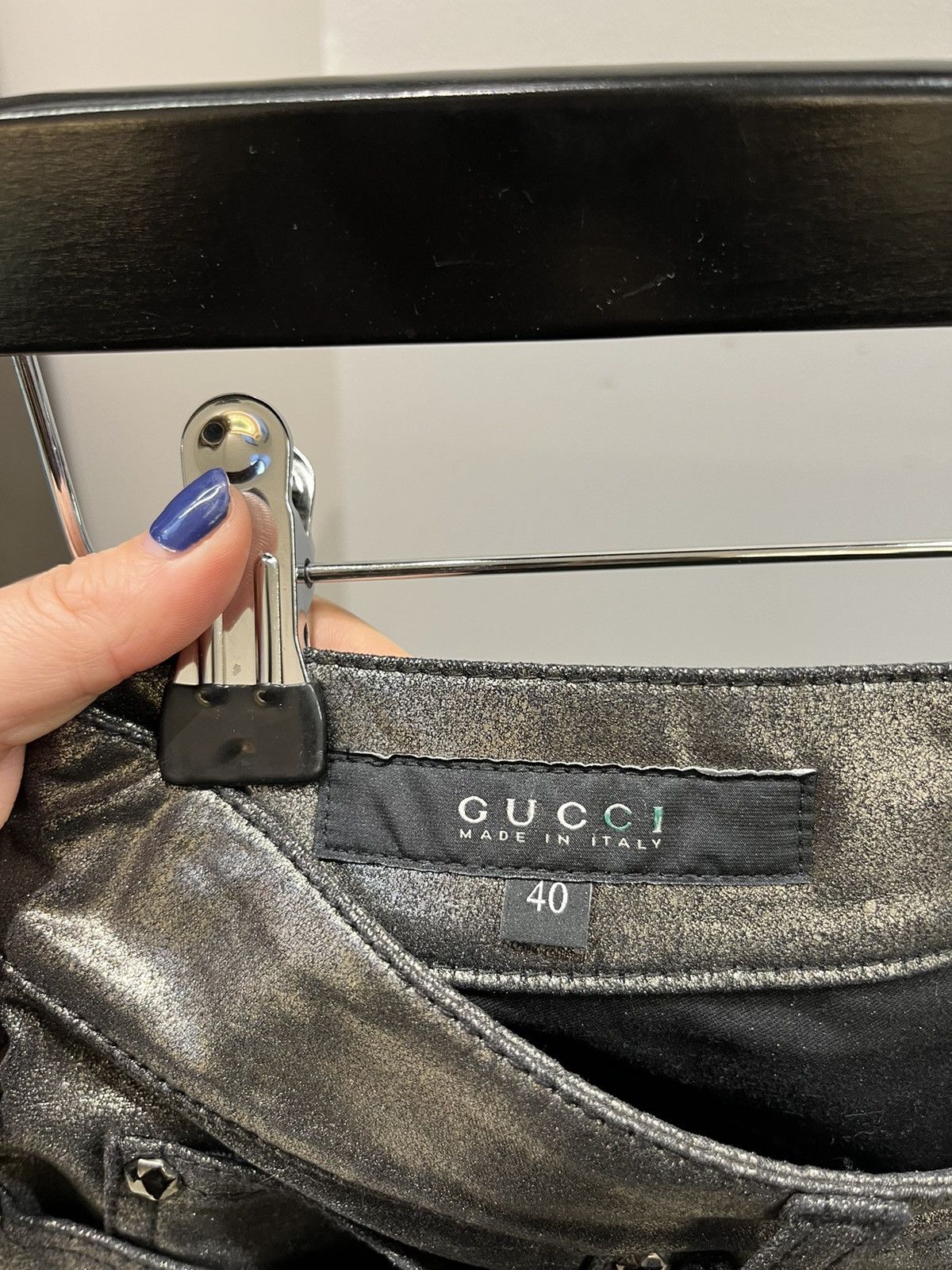 Gucci Gucci D Ring Silver Coated Pants Size US 30 / EU 46 - 7 Thumbnail
