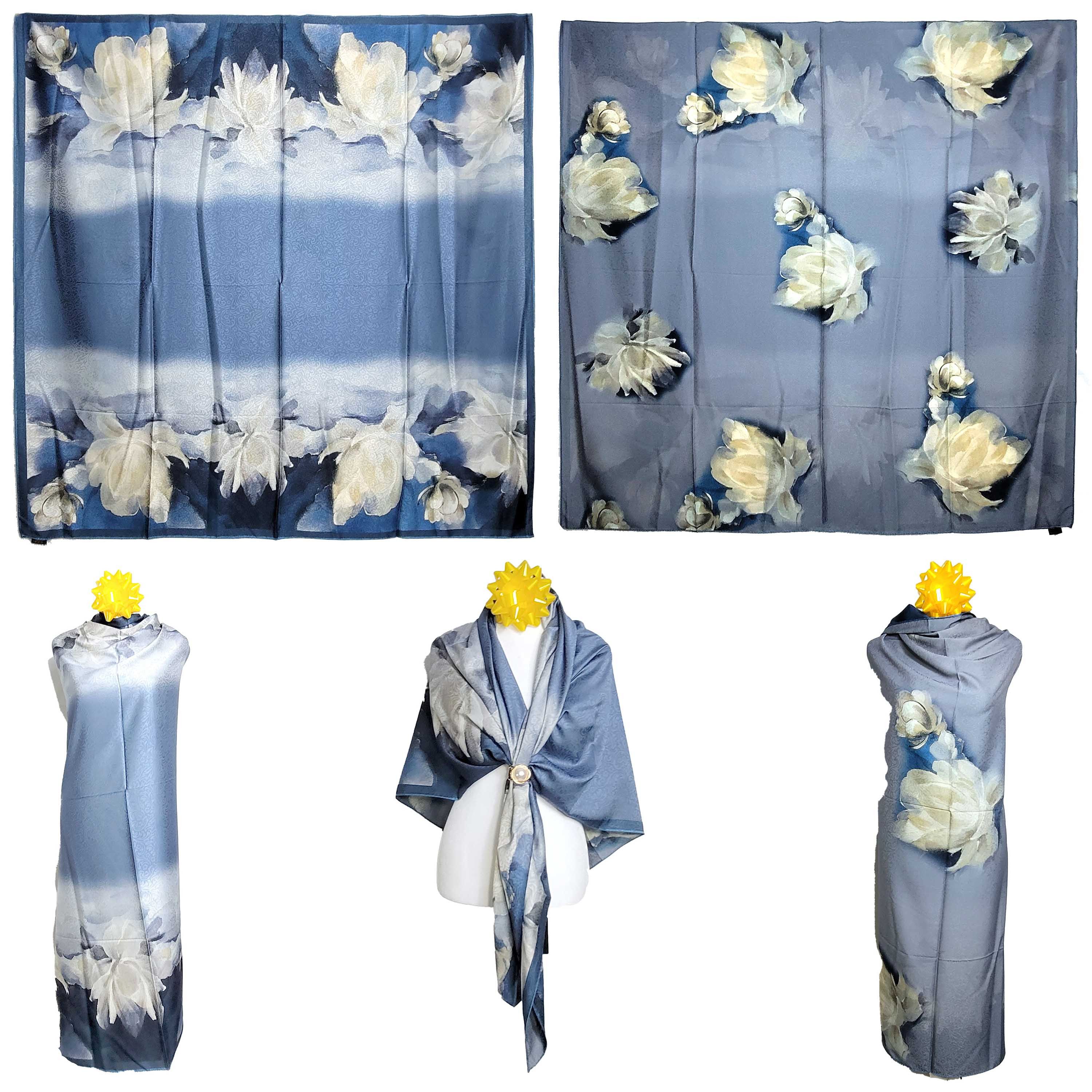Other NWT Double Sided Silk Scarf 52"x52" Large Square Wrap 3207 Size ONE SIZE - 1 Thumbnail