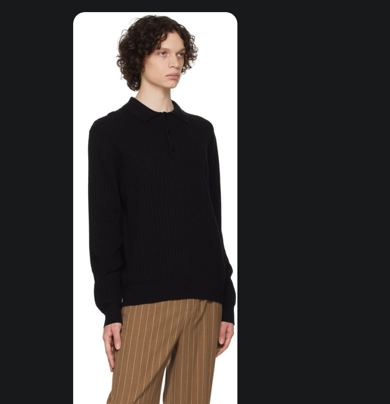 Filippa K Black Three-Button Placket Polo Size US L / EU 52-54 / 3 - 4 Thumbnail