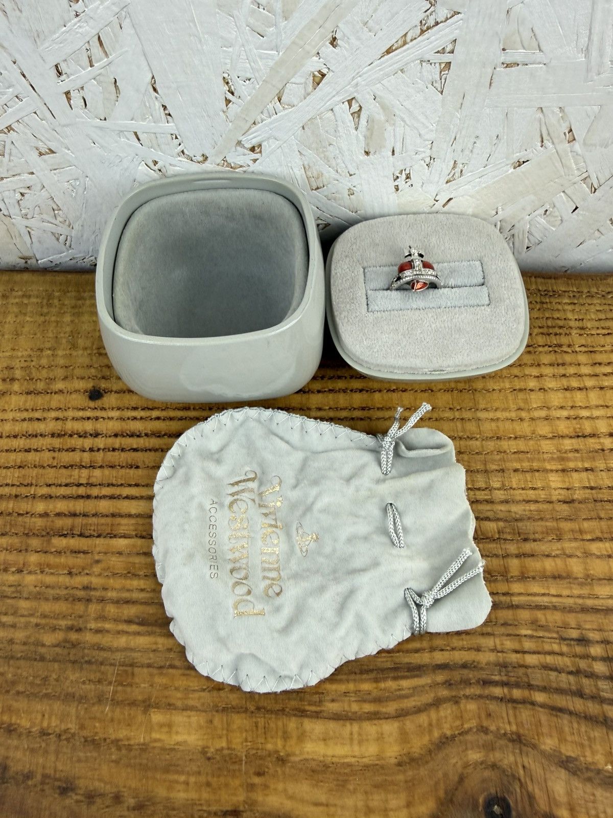 Vivienne Westwood Vintage Vivienne Westwood Diamante Heart Ring 925 Silver XS Size ONE SIZE - 8 Thumbnail