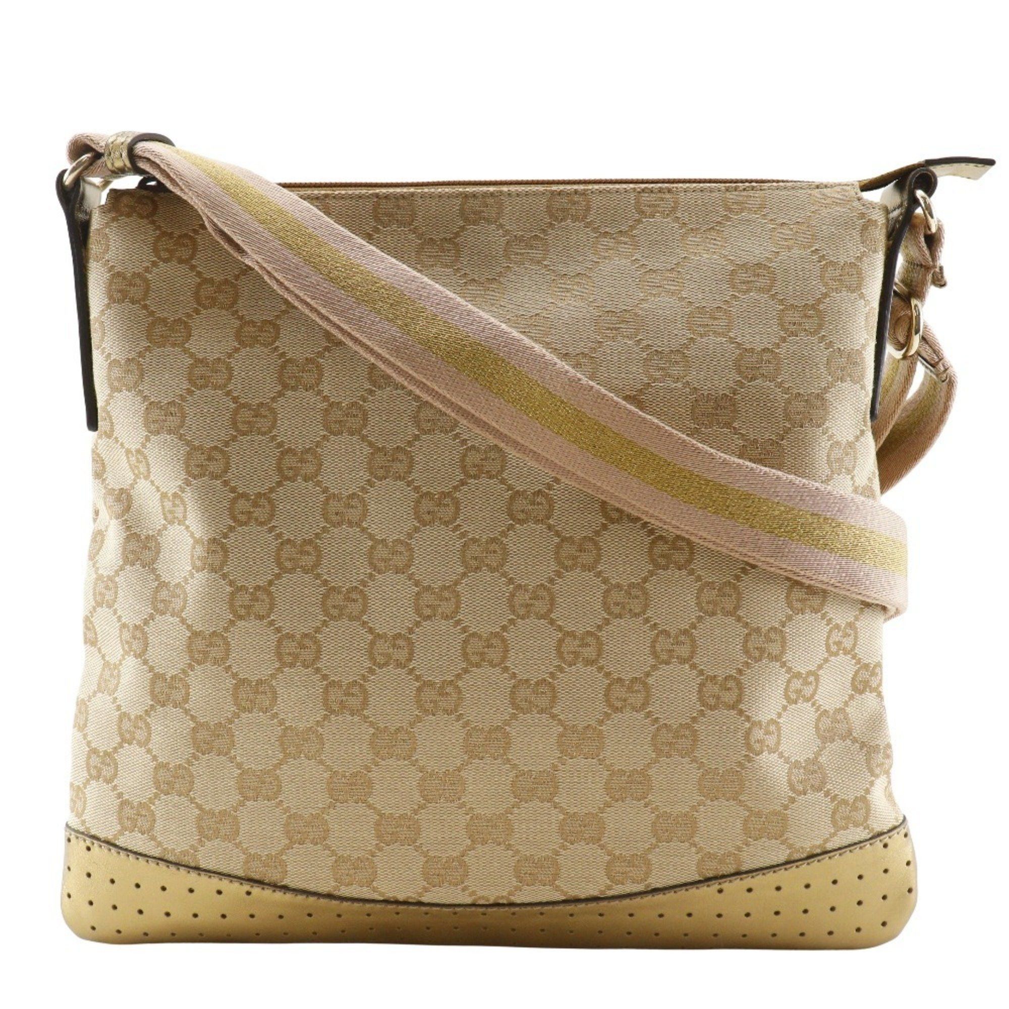 Gucci Gucci Shoulder Bag 145857 GG Canvas Beige A5 Women's Size ONE SIZE - 1 Thumbnail