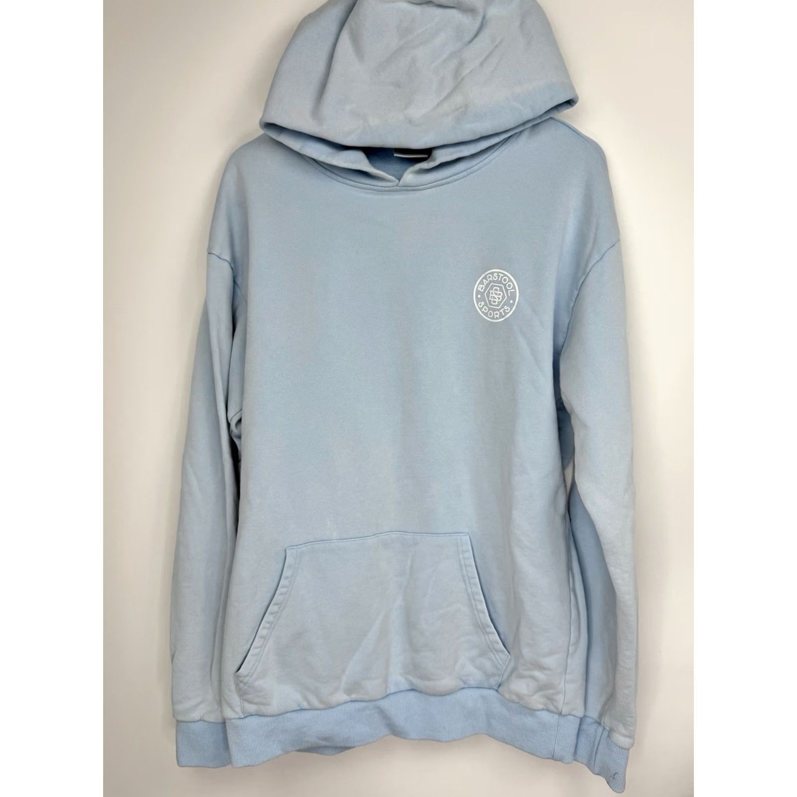 Vintage Barstool Sports Hoodie Mens XL Blue Pullover Hooded Sweatshirt Size US XL / EU 56 / 4 - 2 Thumbnail