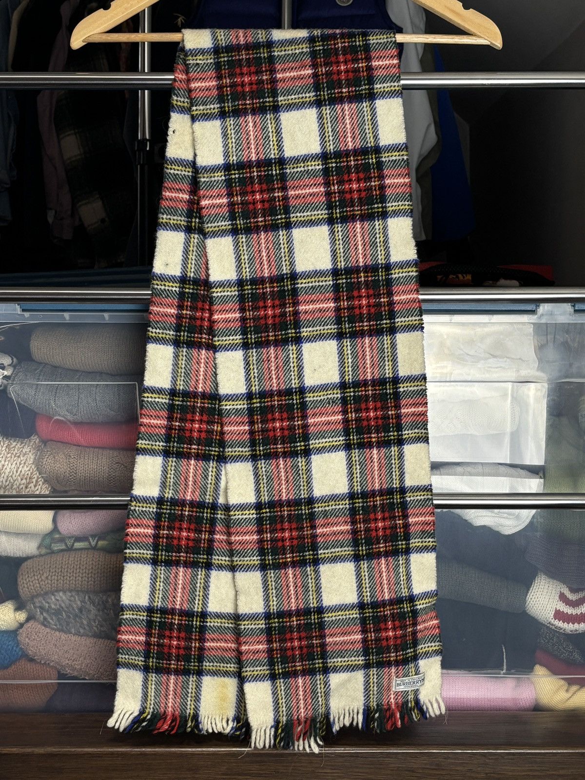 Burberry Burberrys Vintage Checkered Wool Scarf Archival Burberry Size ONE SIZE - 1 Thumbnail