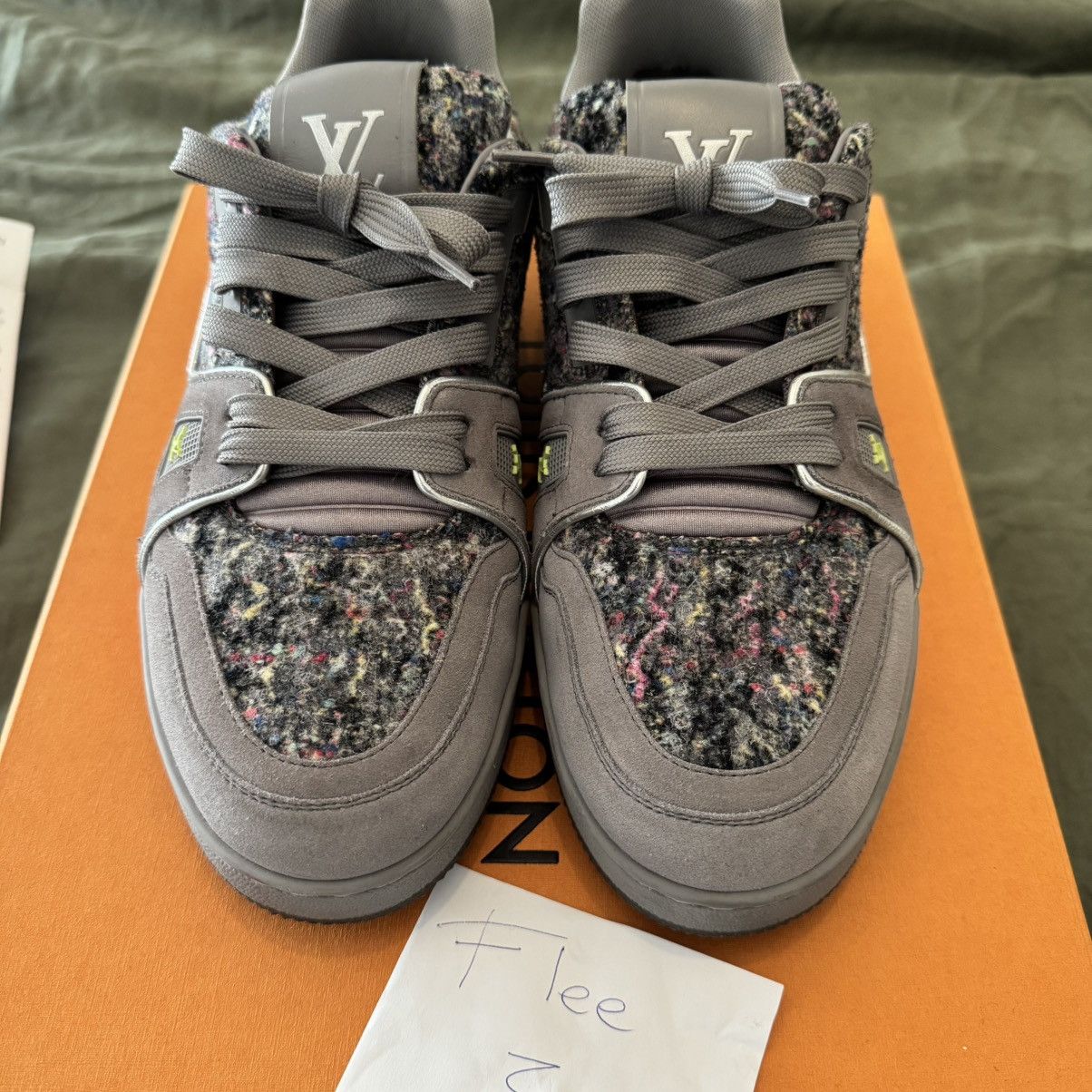 Louis Vuitton Louis Vuitton LV Trainer upcycled grey Size US 9 / EU 42 - 3 Thumbnail