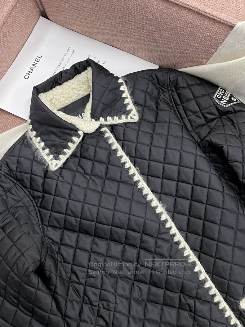 Chanel Chanel Ski series black diamond plaid cotton letter double Size XS / US 0-2 / IT 36-38 - 2 Thumbnail