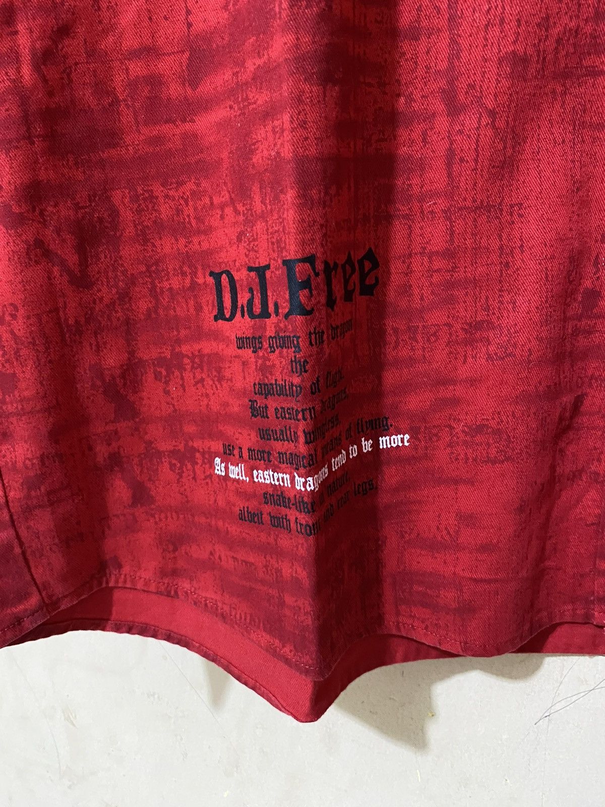 If Six Was Nine Y2K Dj Free Poem Vkei Japanese Button Shirt Size US L / EU 52-54 / 3 - 4 Thumbnail