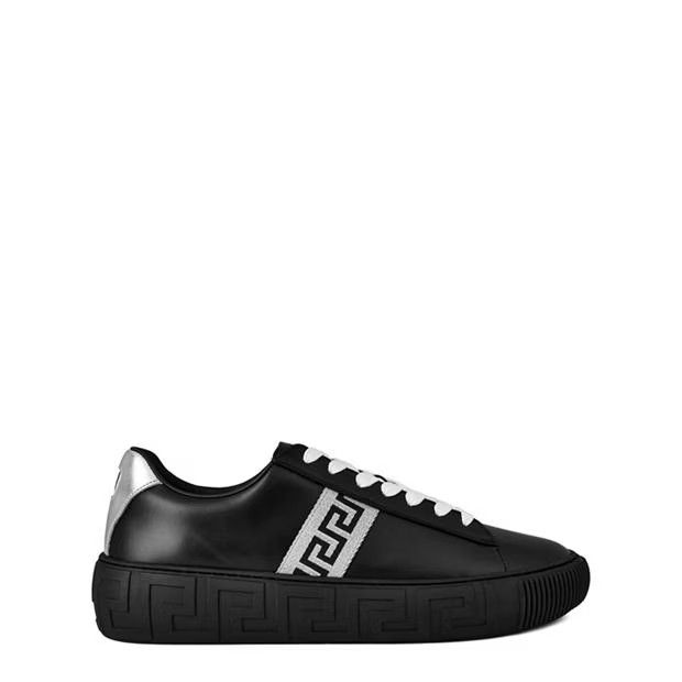 o1g2r1mq0824 Greca Trainers in Black & Silver