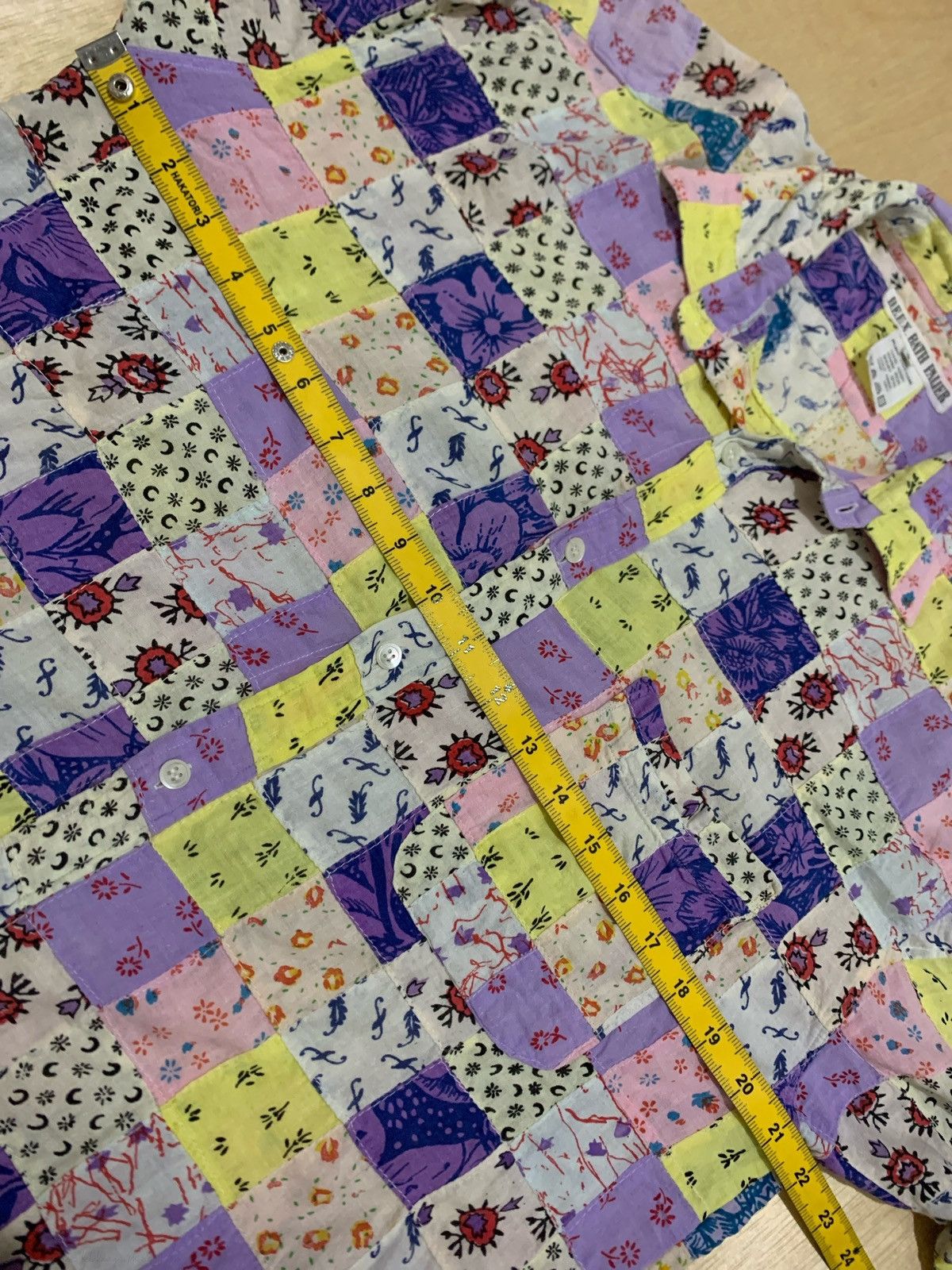 Comme des Garcons × Japanese Brand Vintage D.E.U.X. Bath Palier Patchwork Shirt Size US L / EU 52-54 / 3 - 8 Thumbnail