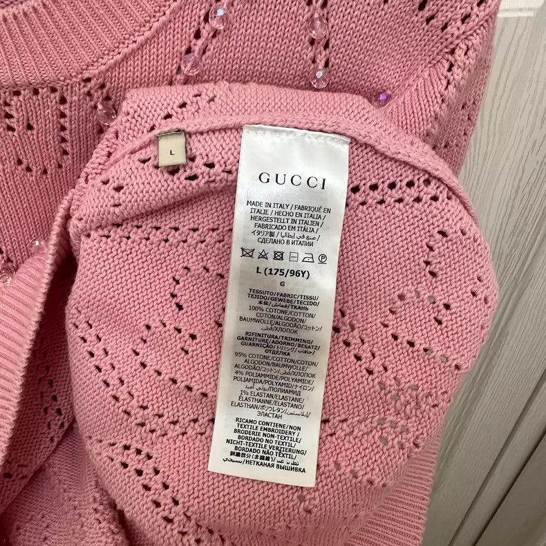 Gucci Gucci Hollow-out full-print logo short-sleeved knitwear 250 Size US L / EU 52-54 / 3 - 3 Thumbnail
