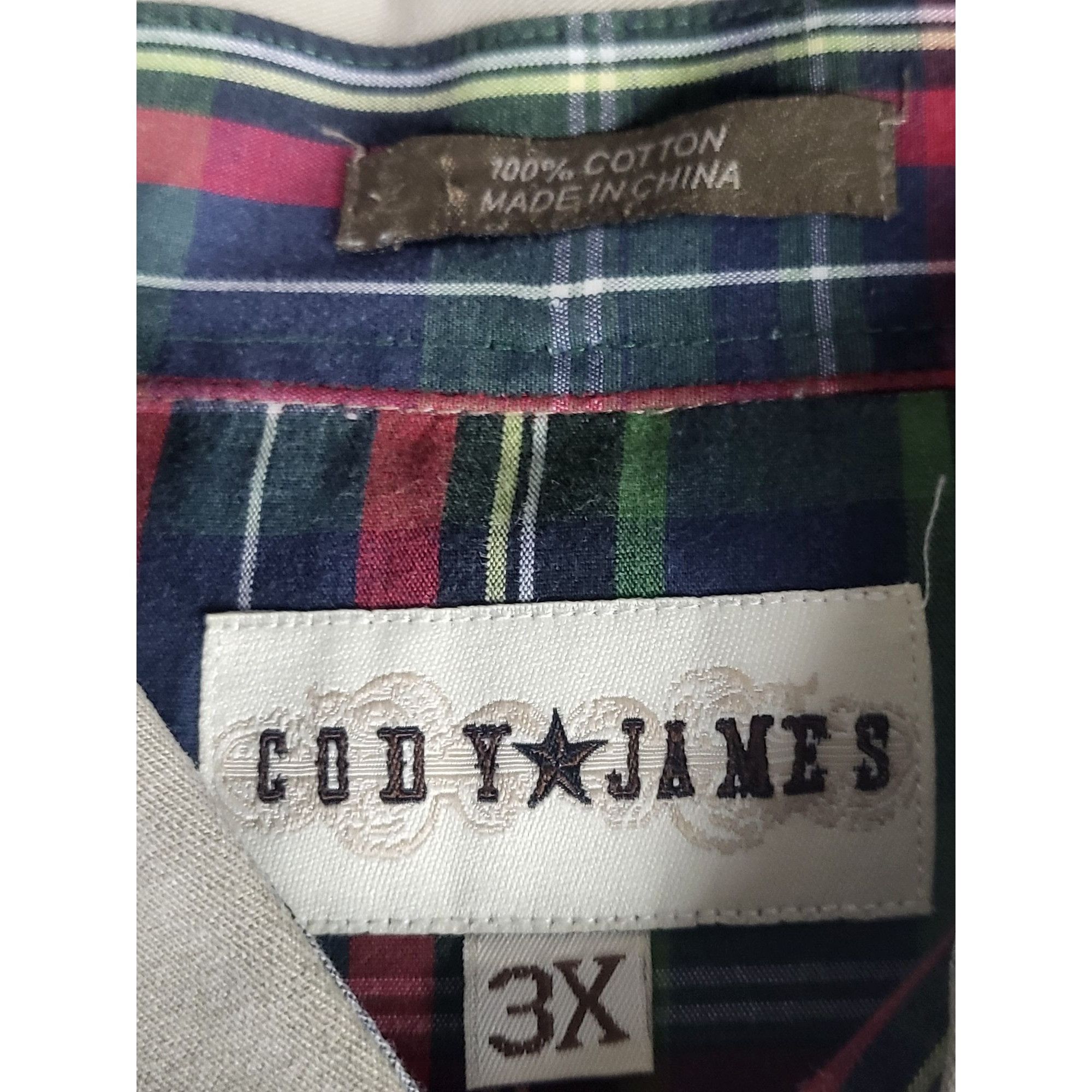 Cody James Cody James Mens 3X Beige Button-Down Western Shirt Canvas Co Size US XXL / EU 58 / 5 - 4 Thumbnail