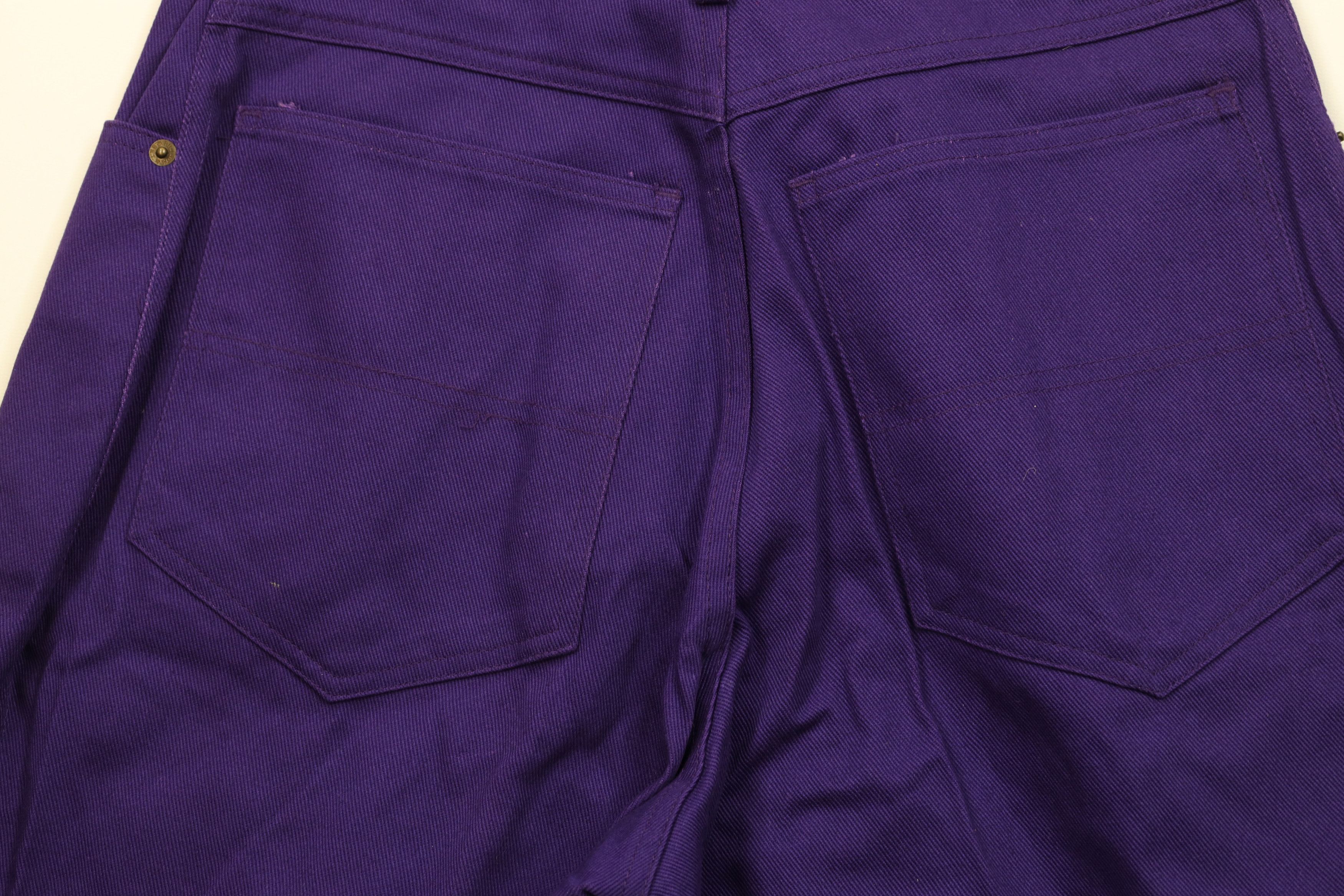 Vintage Deadstock Vintage 90s Streetwear Denim Jean Shorts Purple Size US 30 / EU 46 - 9 Thumbnail