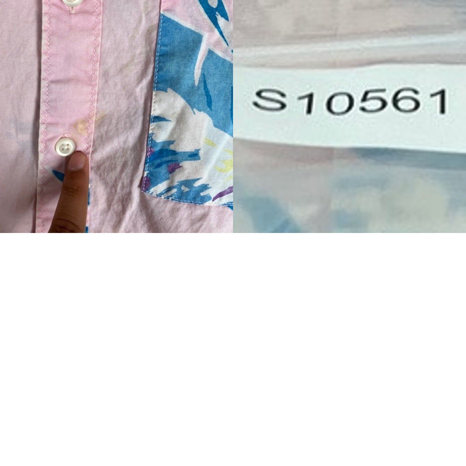 Vintage American Eagle Shirt Mens Button-Down 100% Cotton Pink Blue Floral Short Sleeve L Casual, Workwear, Travel Mens Size US L / EU 52-54 / 3 - 9 Thumbnail
