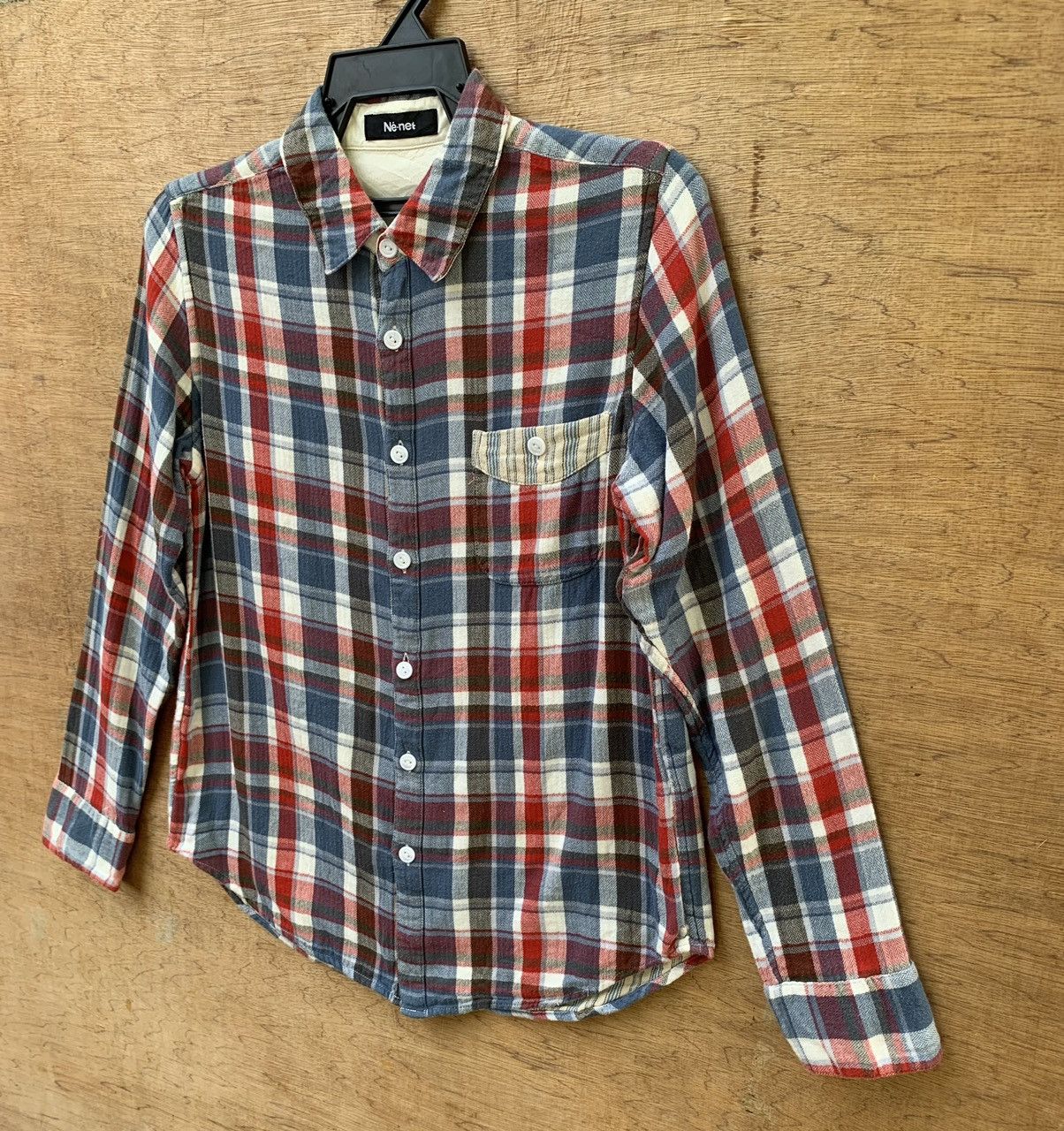 Issey Miyake Ne-net x Issey Miyake Plaid Tartan Flannel Shirt Size US M / EU 48-50 / 2 - 4 Thumbnail