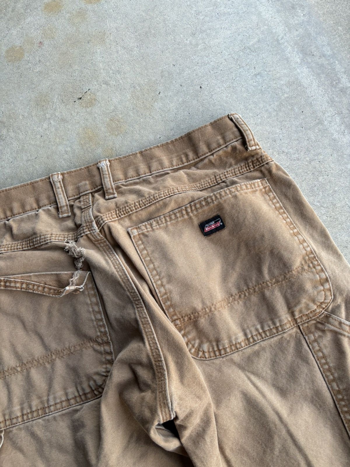 Dickies × Vintage Crazy Vintage Dickies Distressed Tan Work Style Baggy Pants Size US 32 / EU 48 - 6 Thumbnail