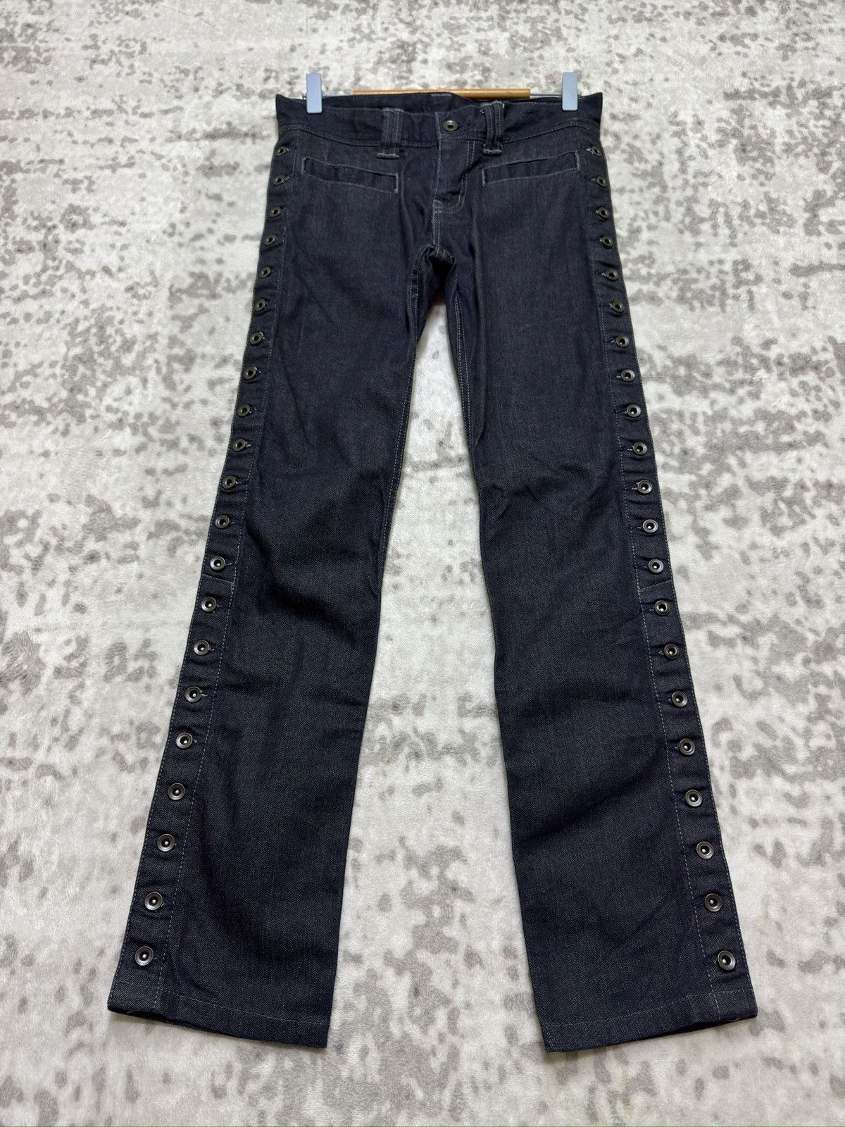Vintage Vintage Charles Jourdan Side Button Skinny Low Rise Denim Size US 28 / EU 44 - 1 Thumbnail