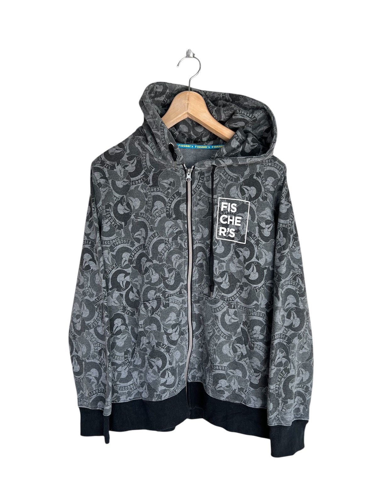 Japanese Brand Japanese Brand Fischer’s Overprint Hoodies Size US S / EU 44-46 / 1 - 1 Thumbnail