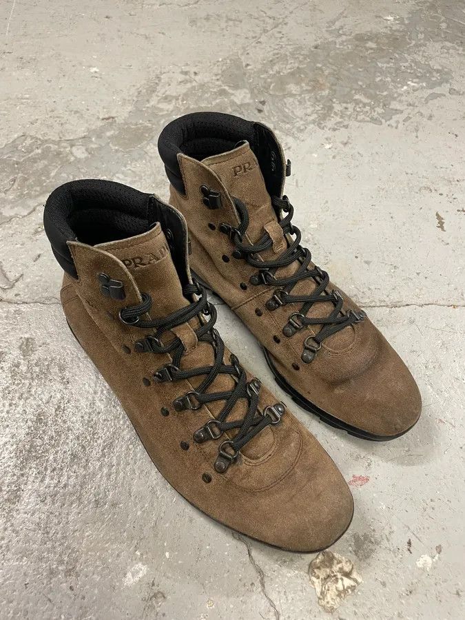 Prada 2000s Prada Brown Suede Leather High Shoes Size US 7 / EU 40 - 4 Thumbnail
