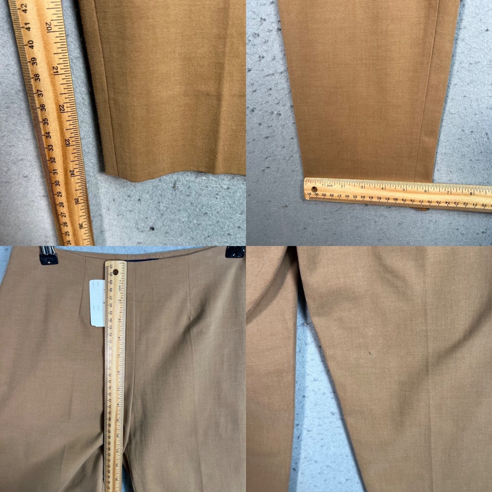Piazza Sempione Piazza Sempione Pants Women Dress Pants High-Waist 26 Camel Wool Elastane Straight 25in Inseam Made In Italy Size 26" / US 2 / IT 38 - 8 Thumbnail